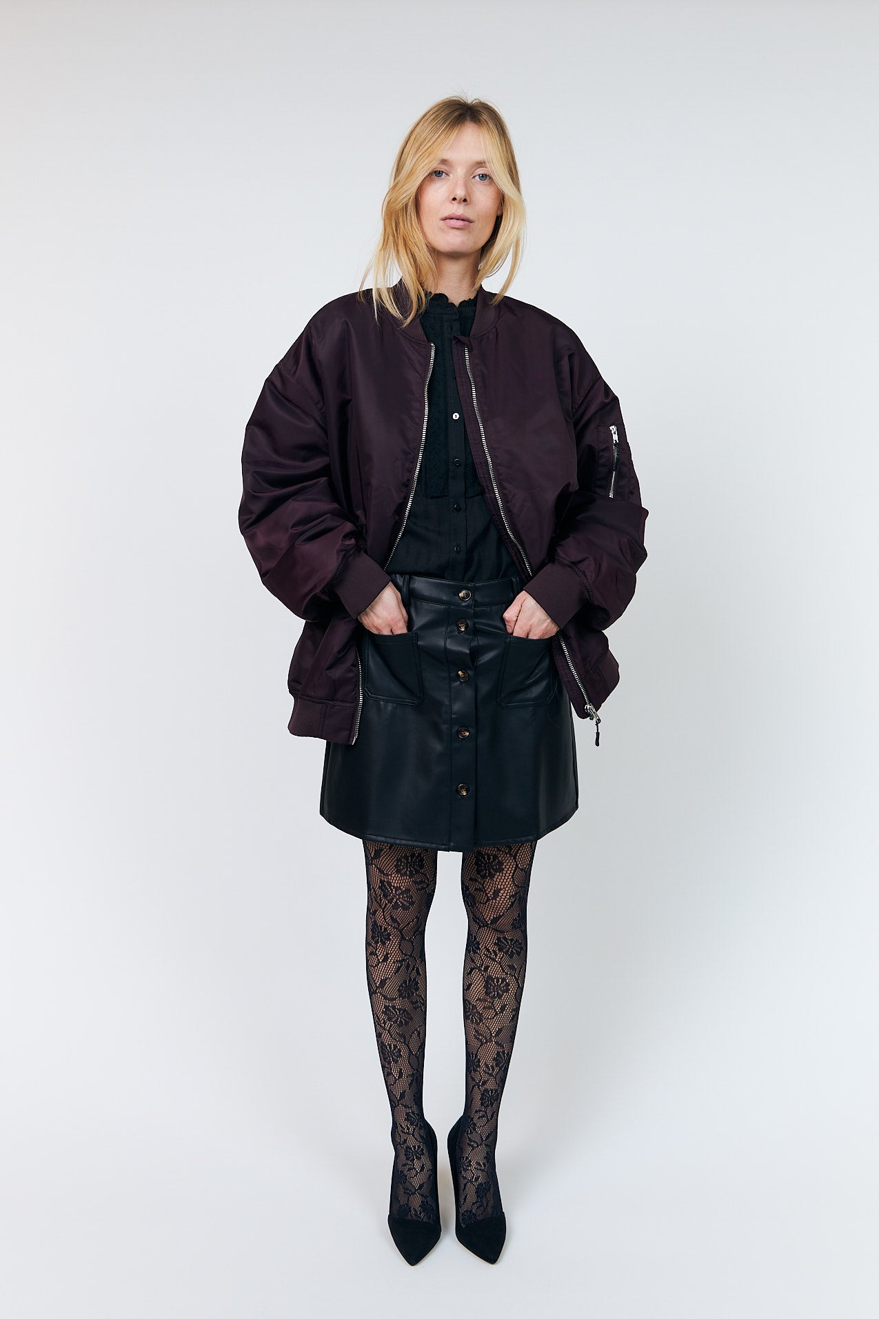 Lollys Laundry LilaLL Bomber Jacke Outerwear Bordeaux