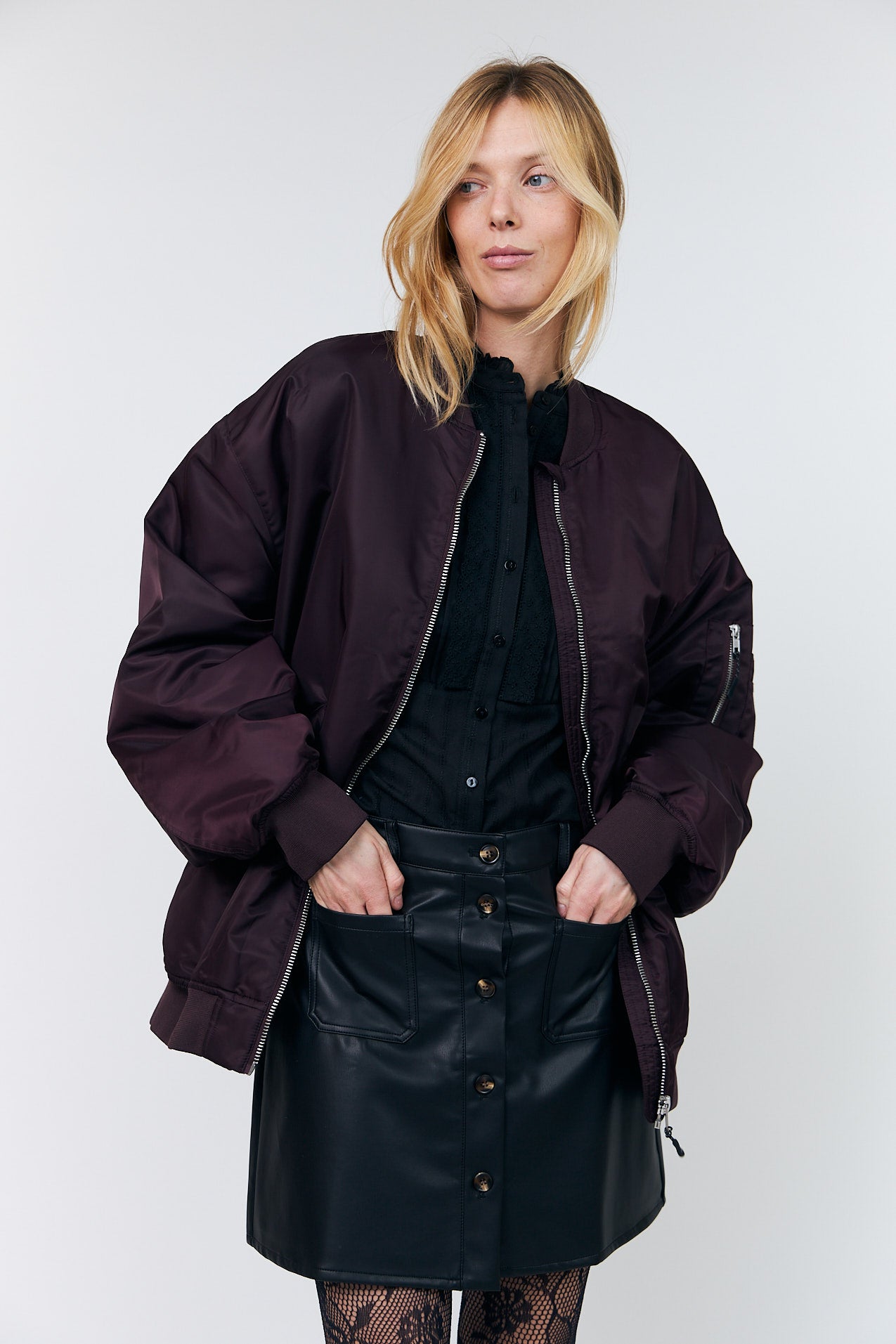Lollys Laundry LilaLL Bomber Jacke Outerwear Bordeaux