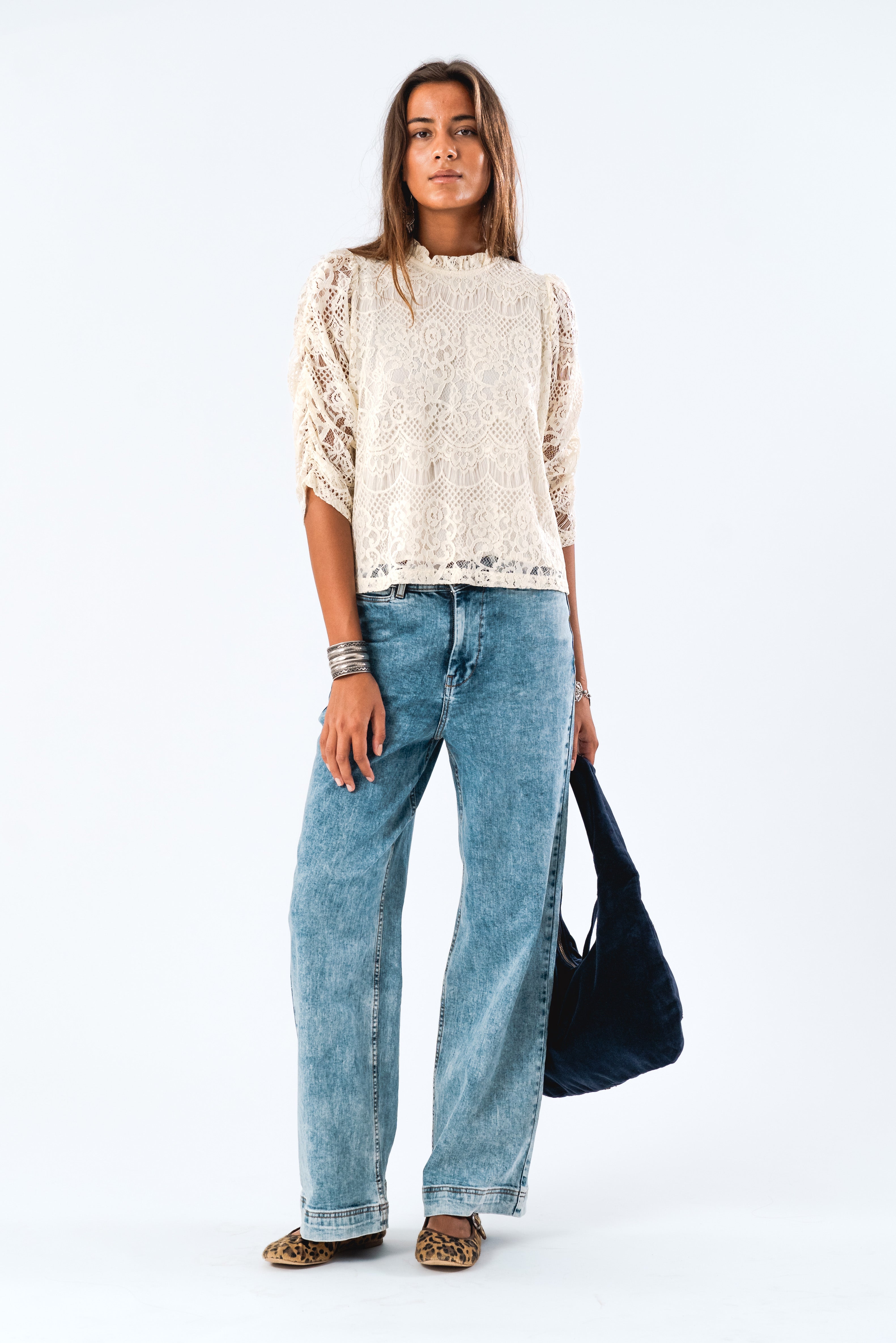 Lollys Laundry LilouLL Blouse 3/4 Blouse Creme