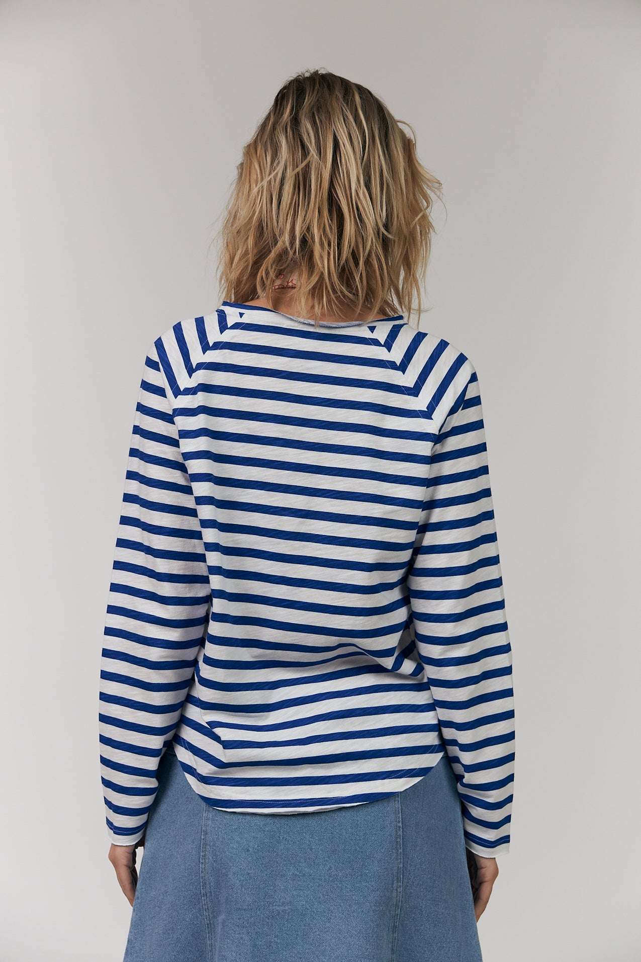 LivaLL gestreiftes T-Shirt - 97 Neon Blue