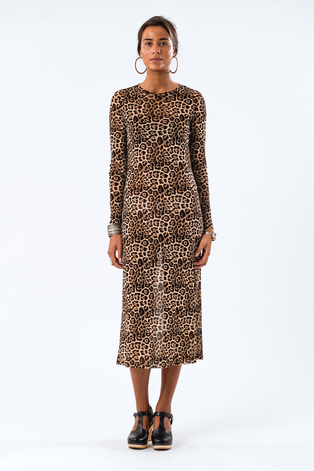 Lollys Laundry LoganLL Maxi Dress LS Dress Leopardenmuster