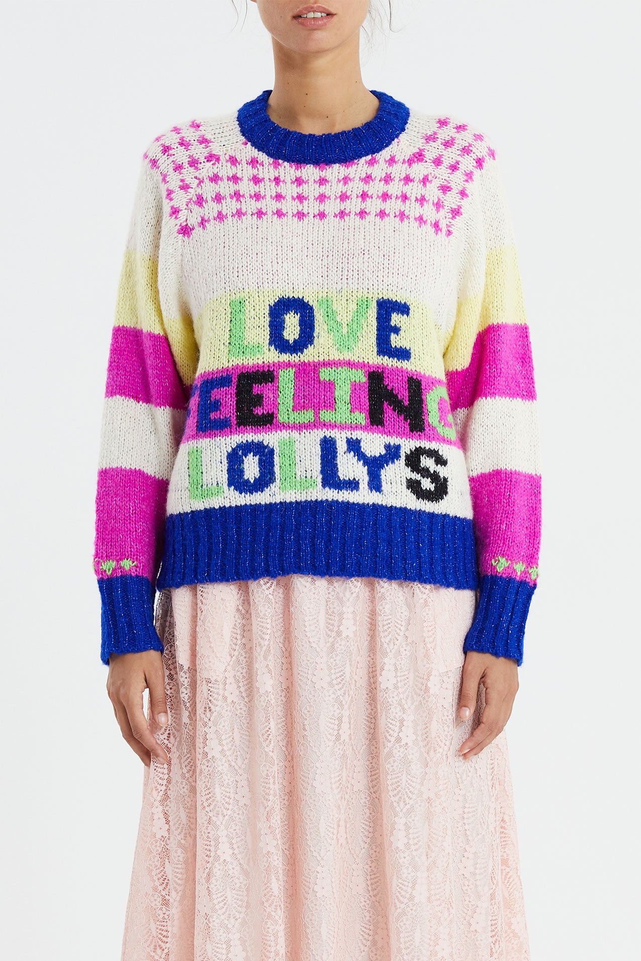 Lollys Laundry Logo Knit Jumper 70 Multi