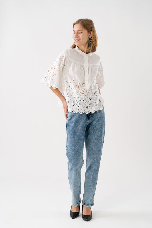 Lollys Laundry LouiseLL Blouse SS Shirt 01 White
