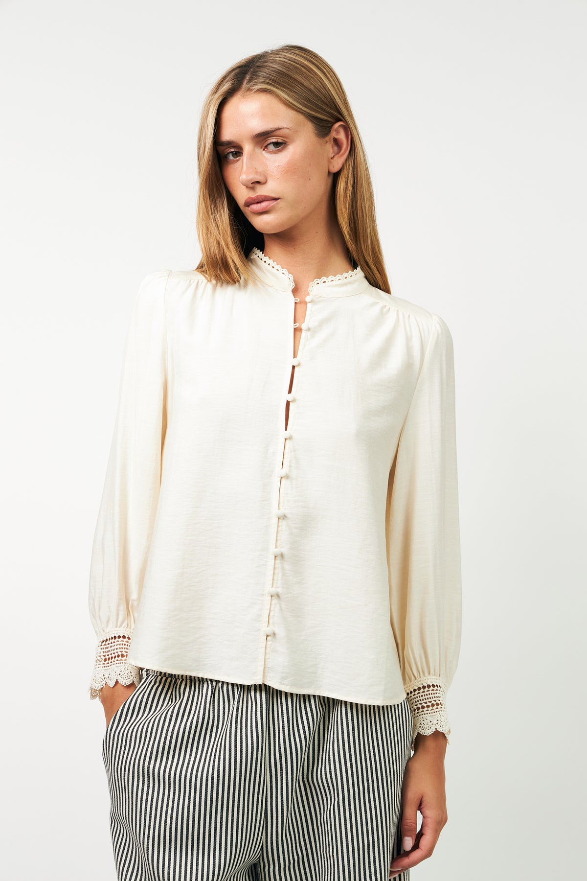 Lollys Laundry LuceLL Hemdbluse Shirt Creme