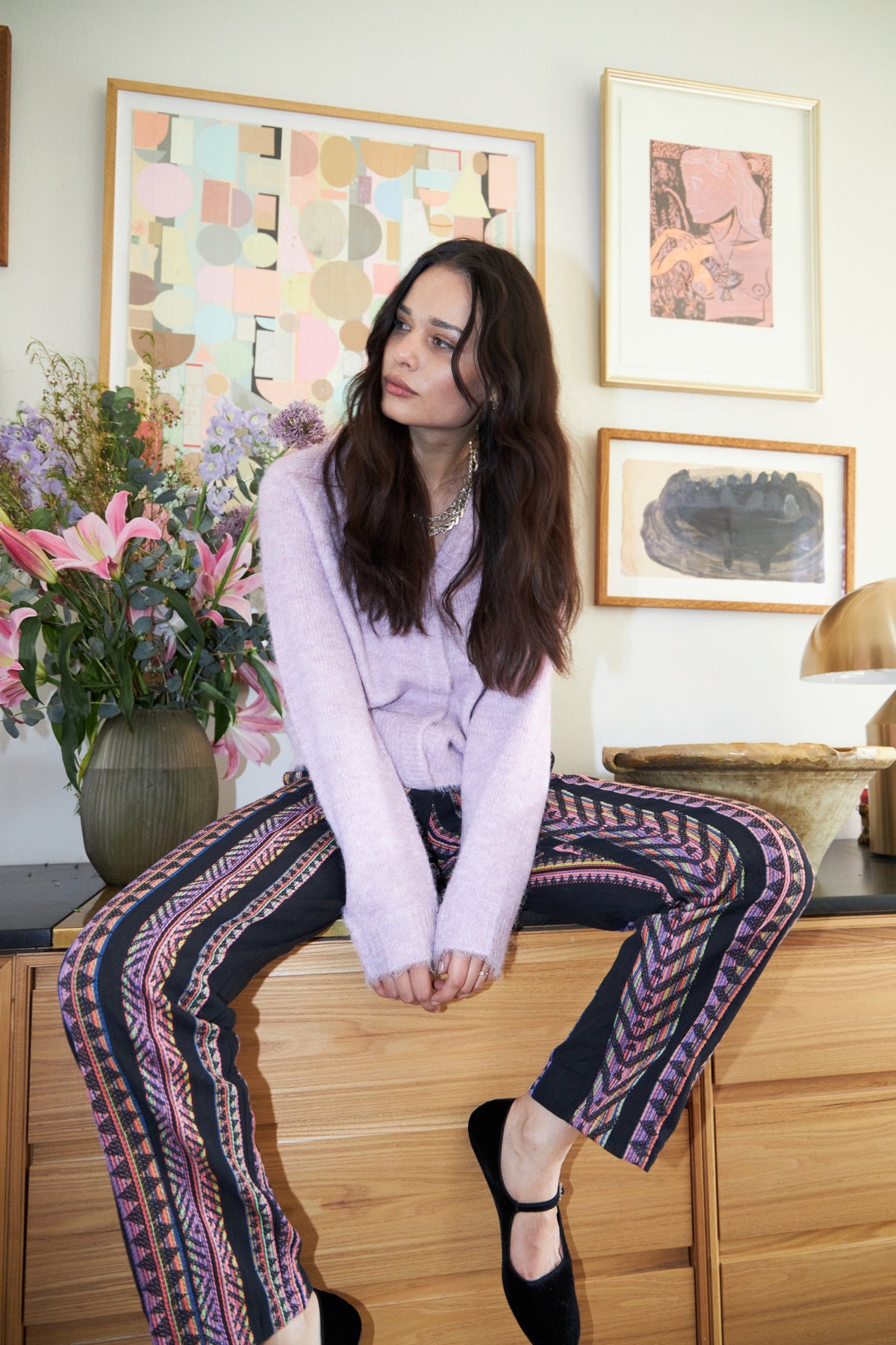 Lollys Laundry LucilleLL Cardigan LS Cardigan Lavendel