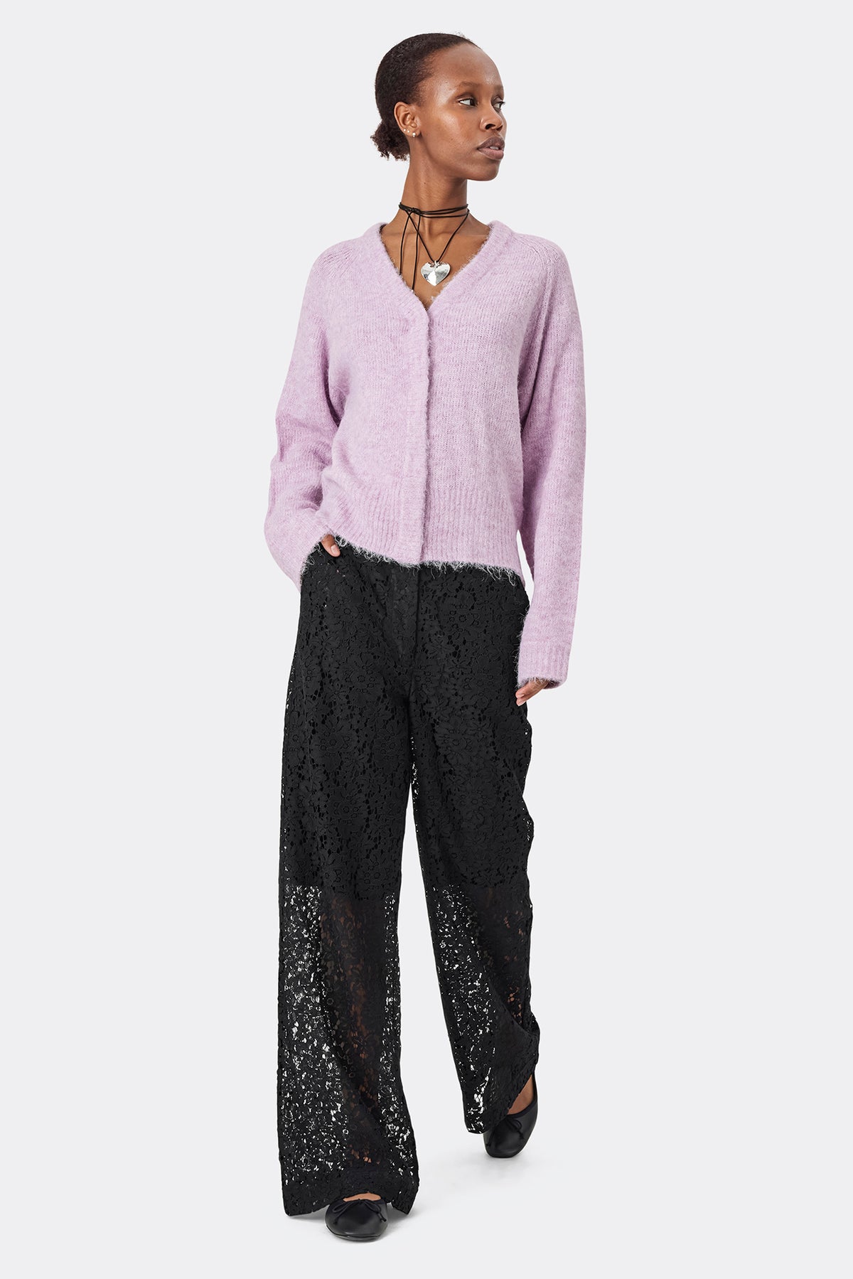 Lollys Laundry LucilleLL Cardigan LS Cardigan Lavendel