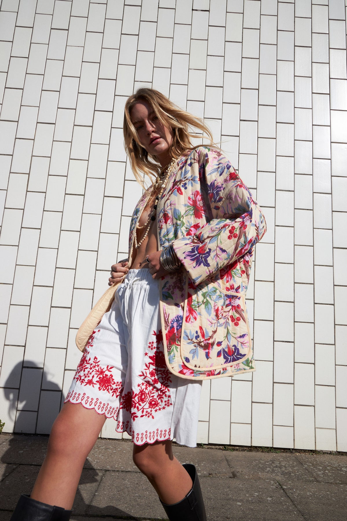 Lollys Laundry LuluLL Jacke 3/4 Kimono Blumenmuster