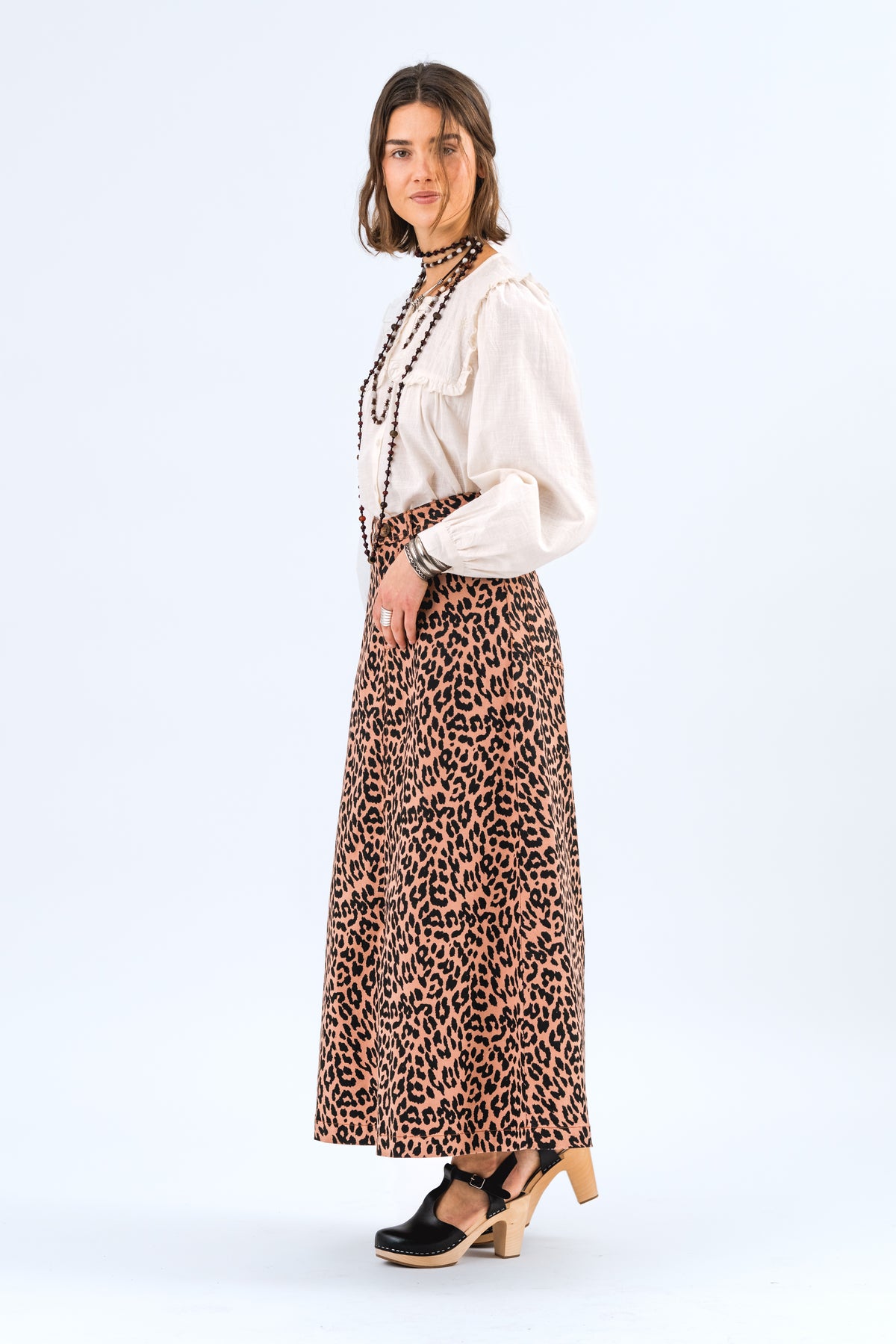 Lollys Laundry LunaLL Maxi Rock Skirt Leopardenmuster