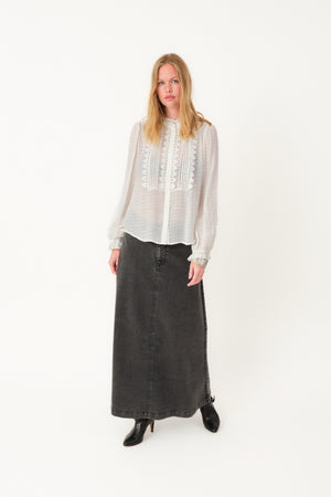 Lollys Laundry LunaLL Maxi Röcke Skirt 18 Washed Black