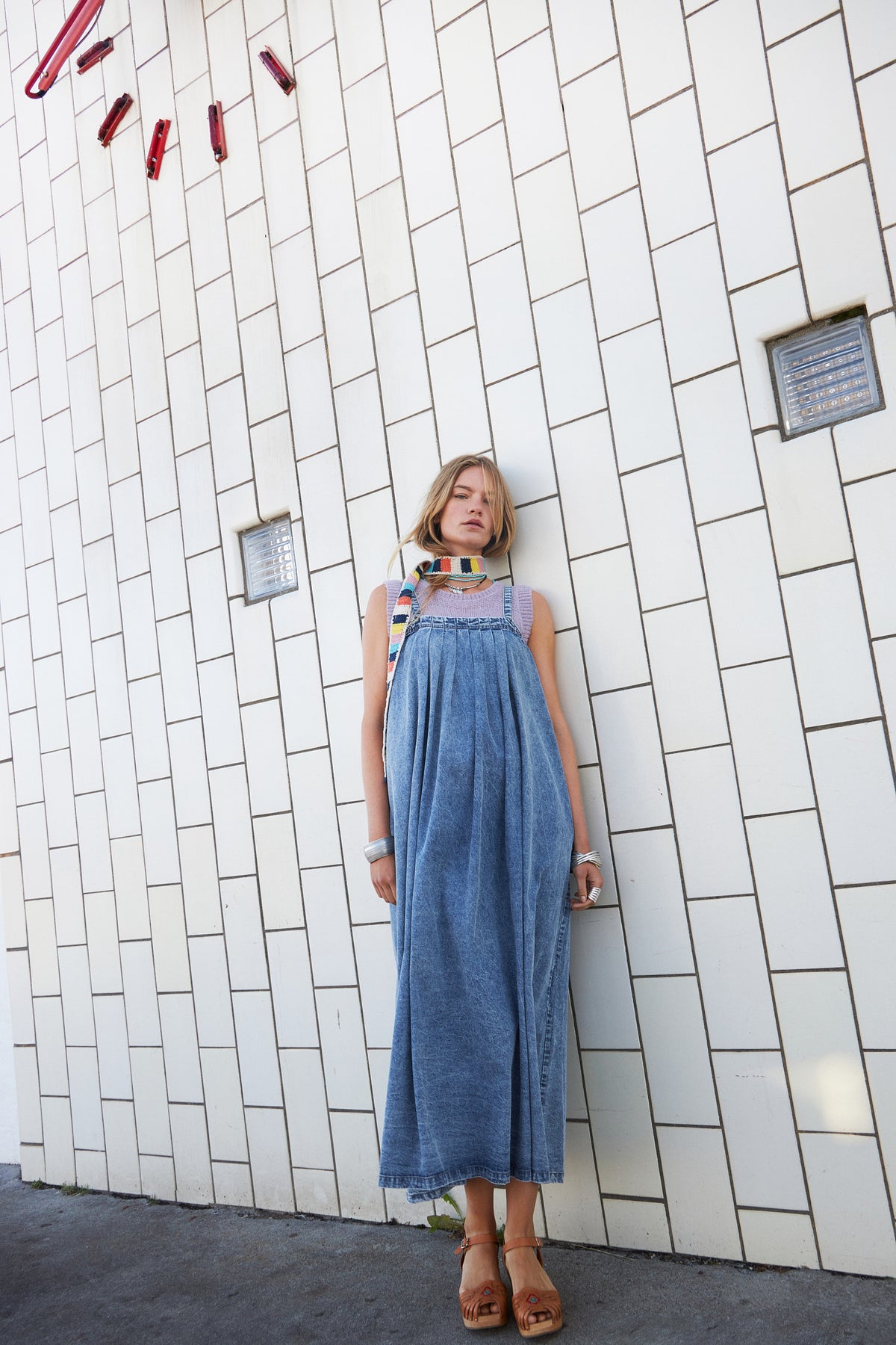 Lollys Laundry LungoLL Maxi Kleid Dress Blaues Denim