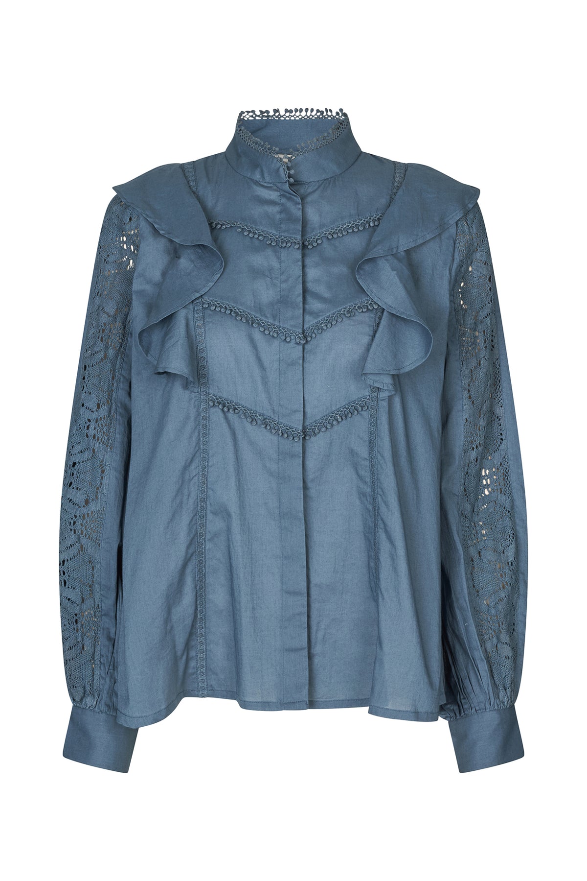 Lollys Laundry MajaLL Shirt LS Shirt Gedämpftes Blau