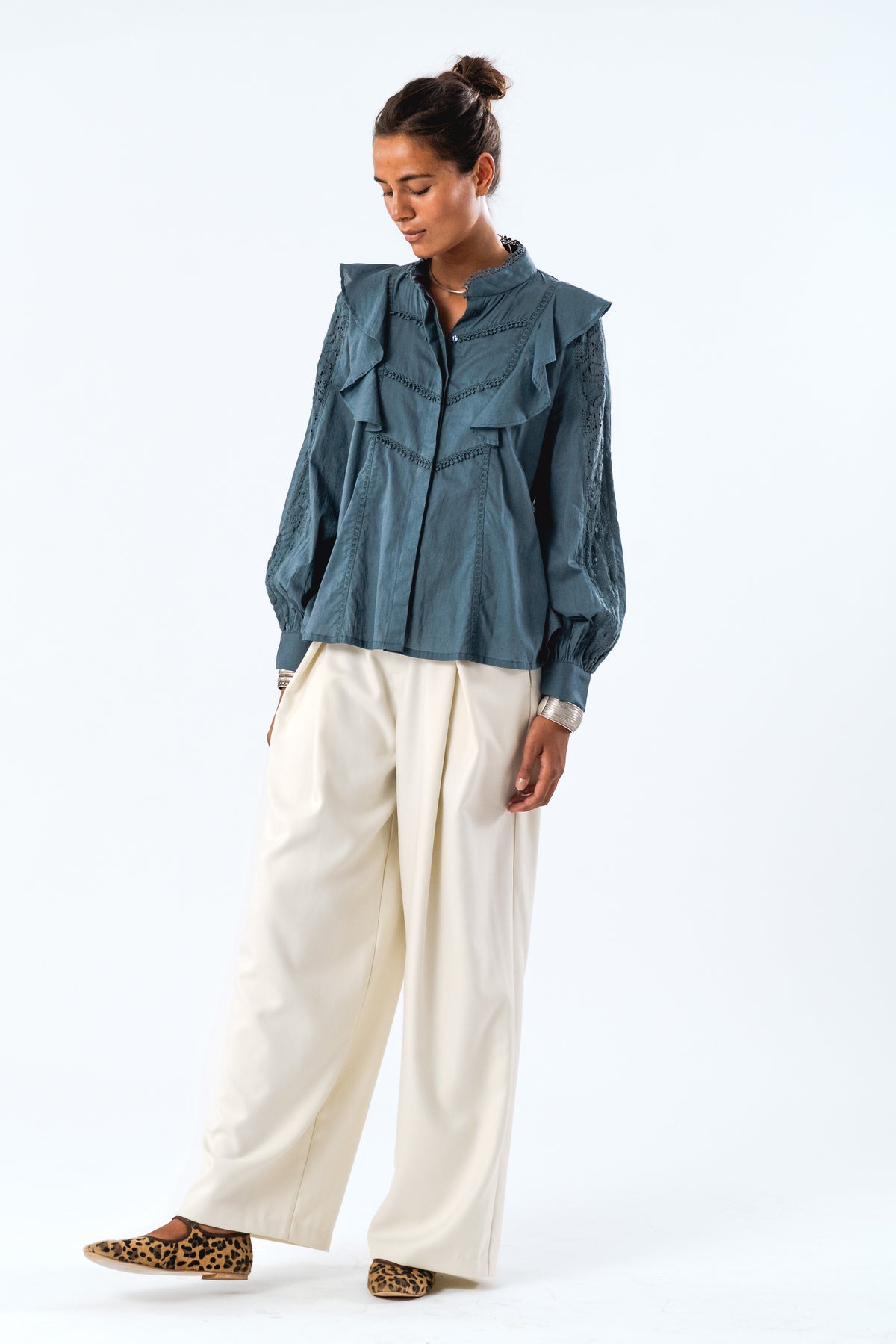 Lollys Laundry MajaLL Shirt LS Shirt Gedämpftes Blau