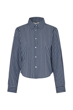 Lollys Laundry MarinaLL kurze Bluse Shirt Dunkelblau