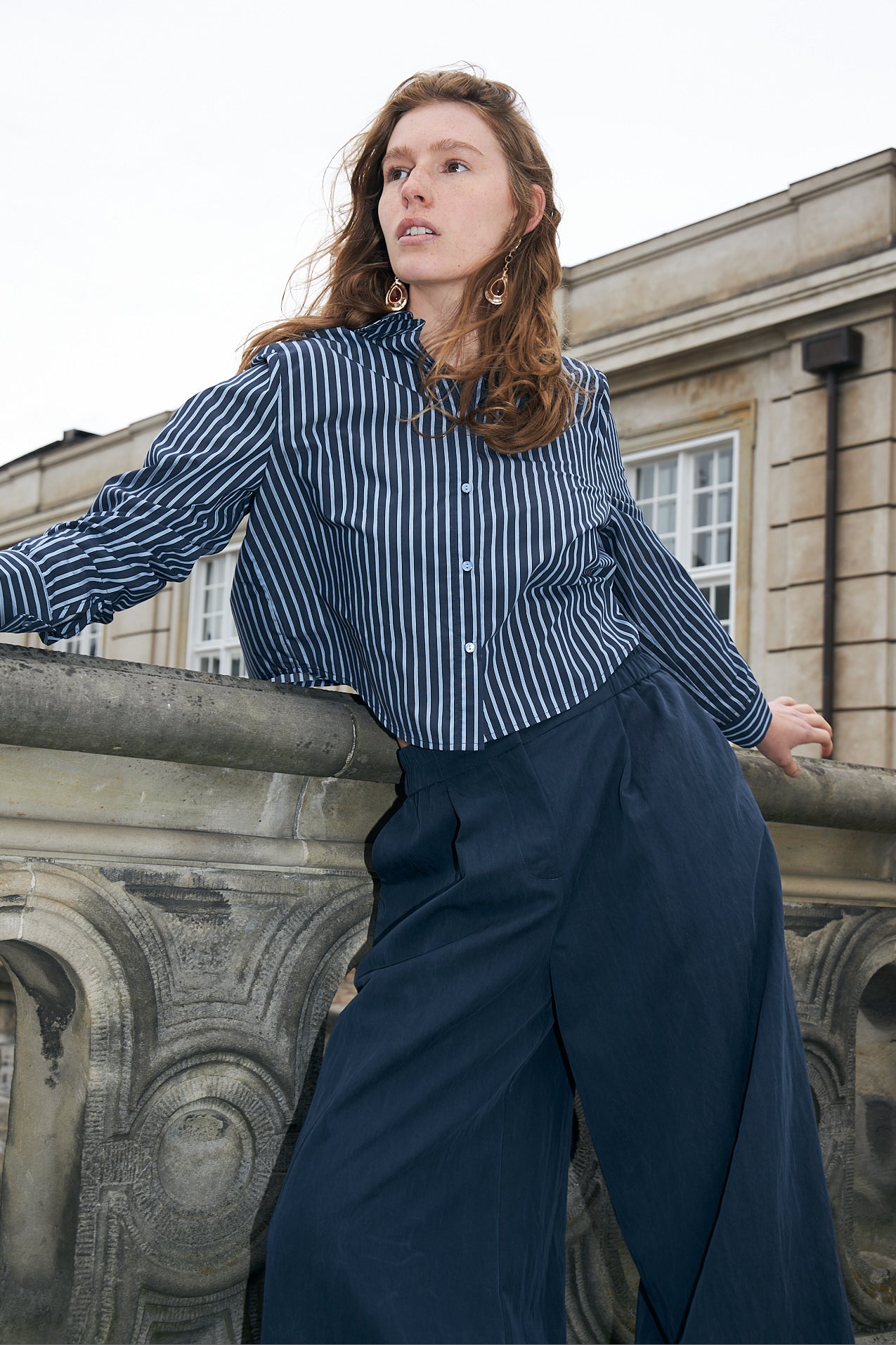 Lollys Laundry MarinaLL kurze Bluse Shirt Dunkelblau