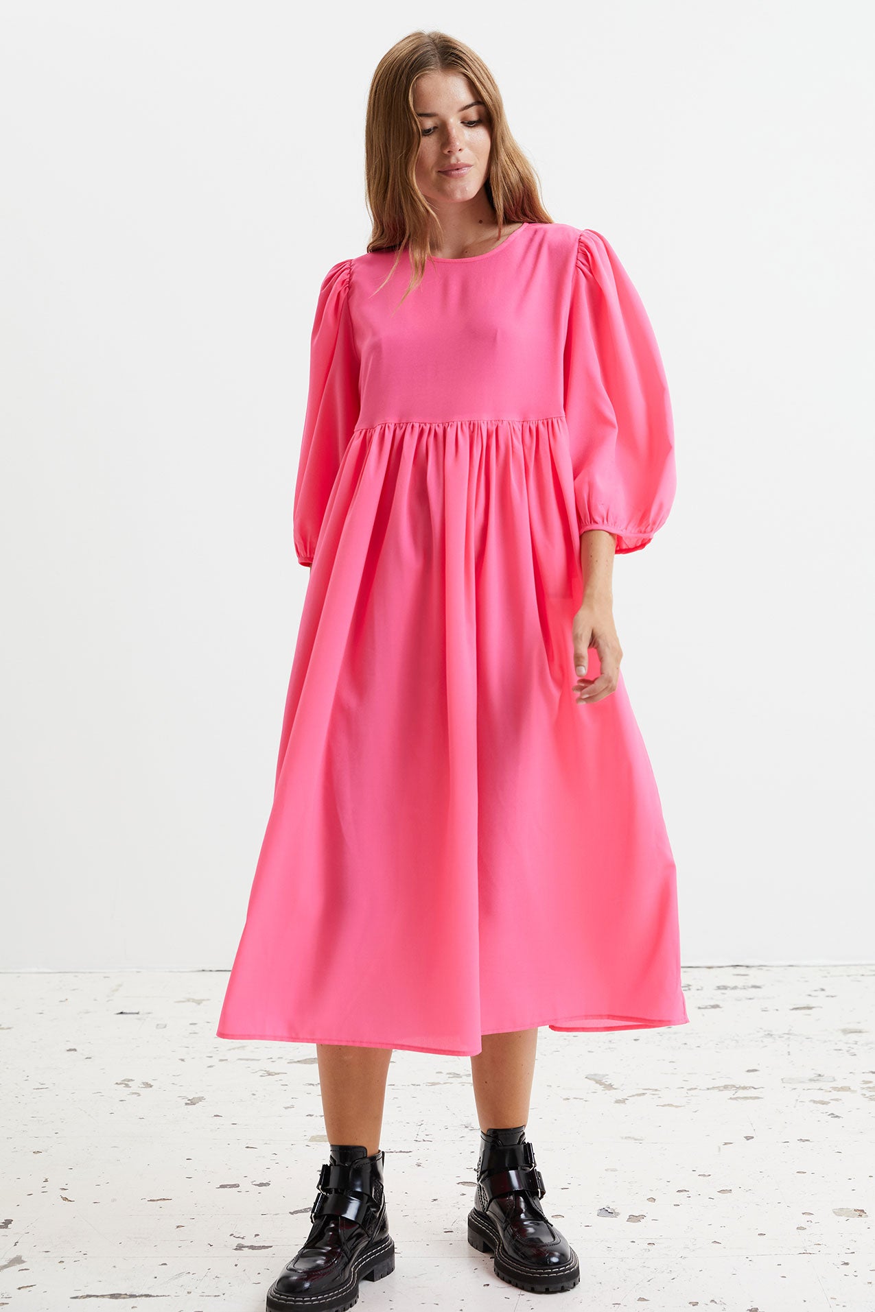 Lollys Laundry Marion Dress Dress 98 Neon Pink