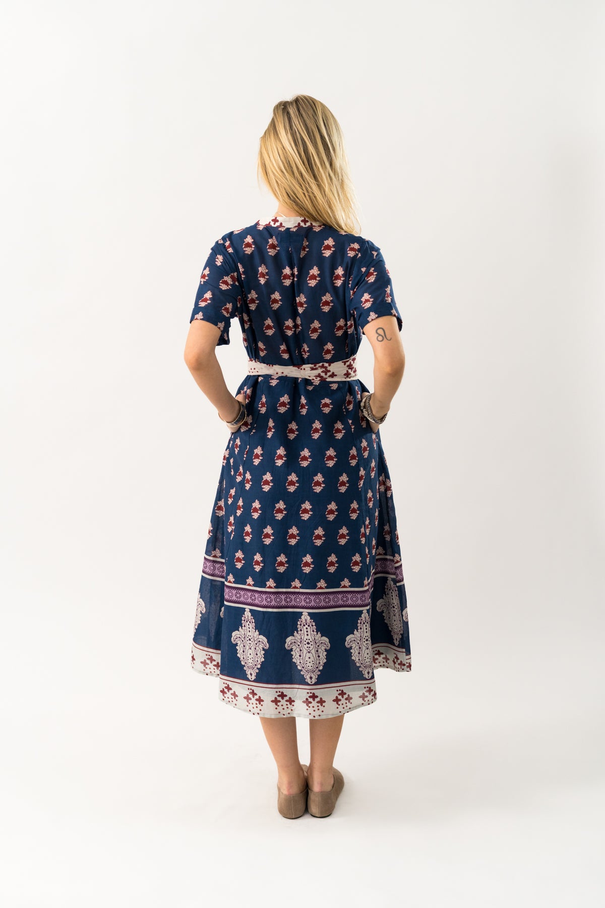 Lollys Laundry MataLL Midi Kleid Dress Dunkelblau