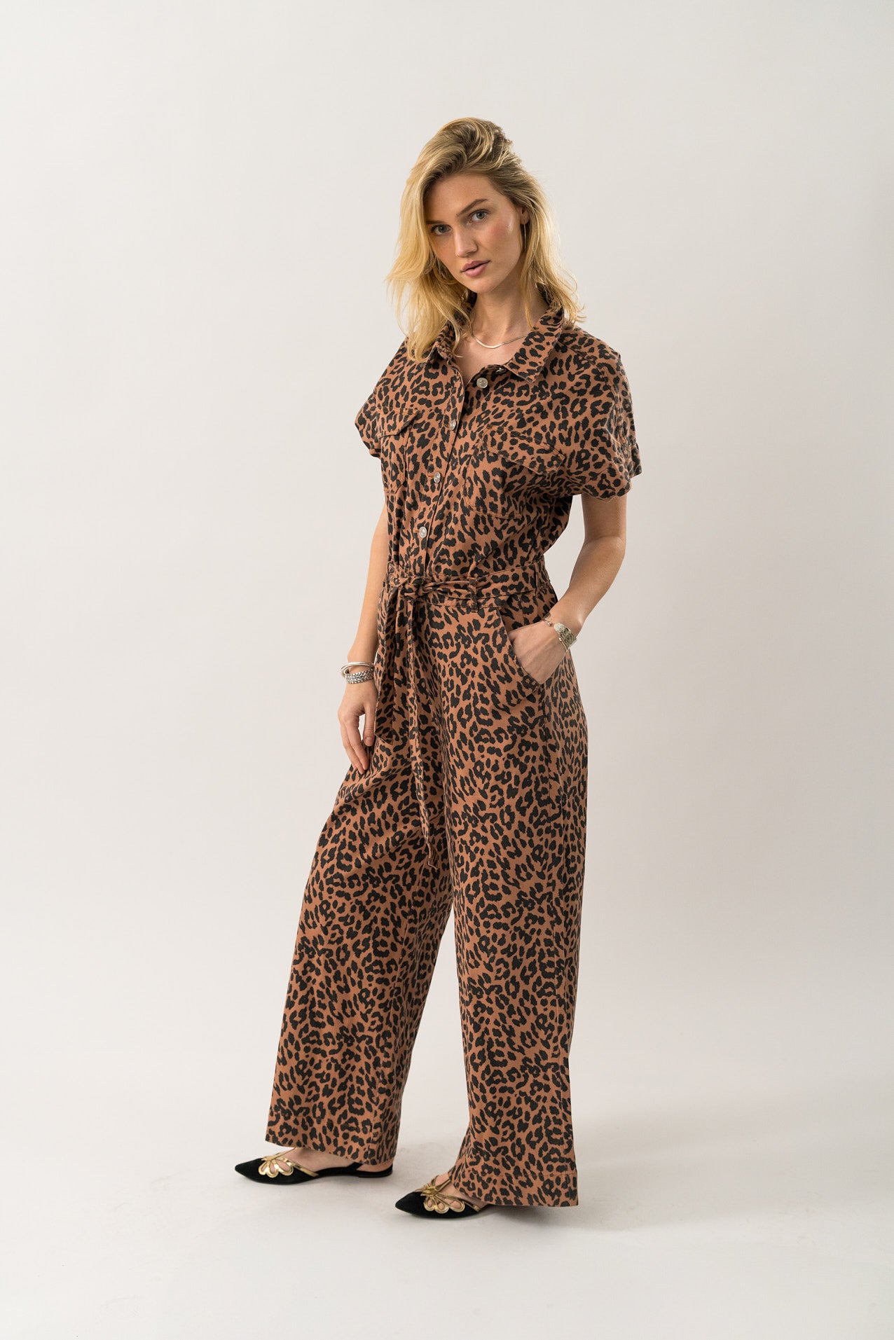 Lollys Laundry MathildeLL Jumpsuit SS Jumpsuit 72 Leopard Print