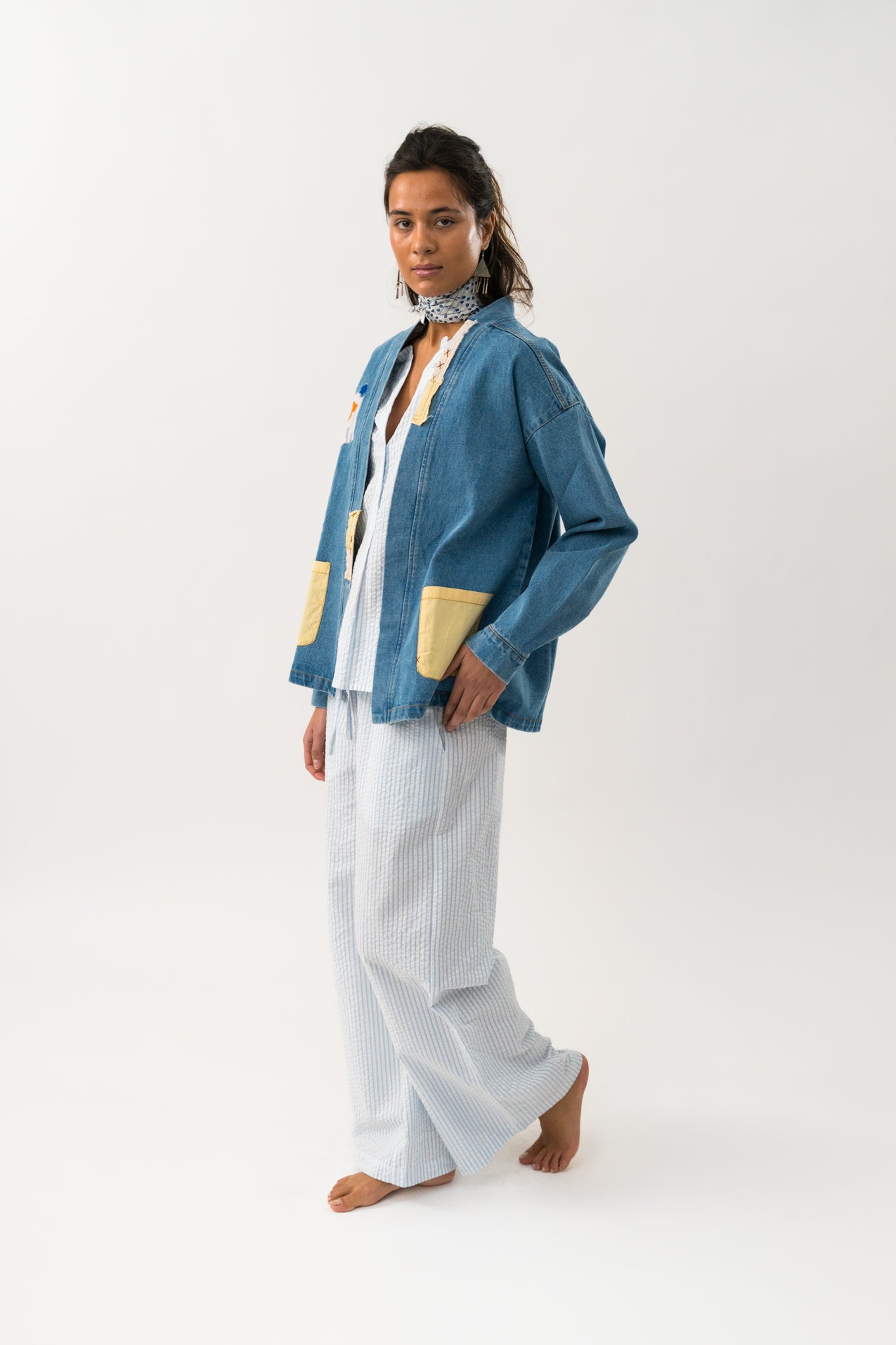 Lollys Laundry MilaLL Jacket LS Jacket 100 Washed Denim