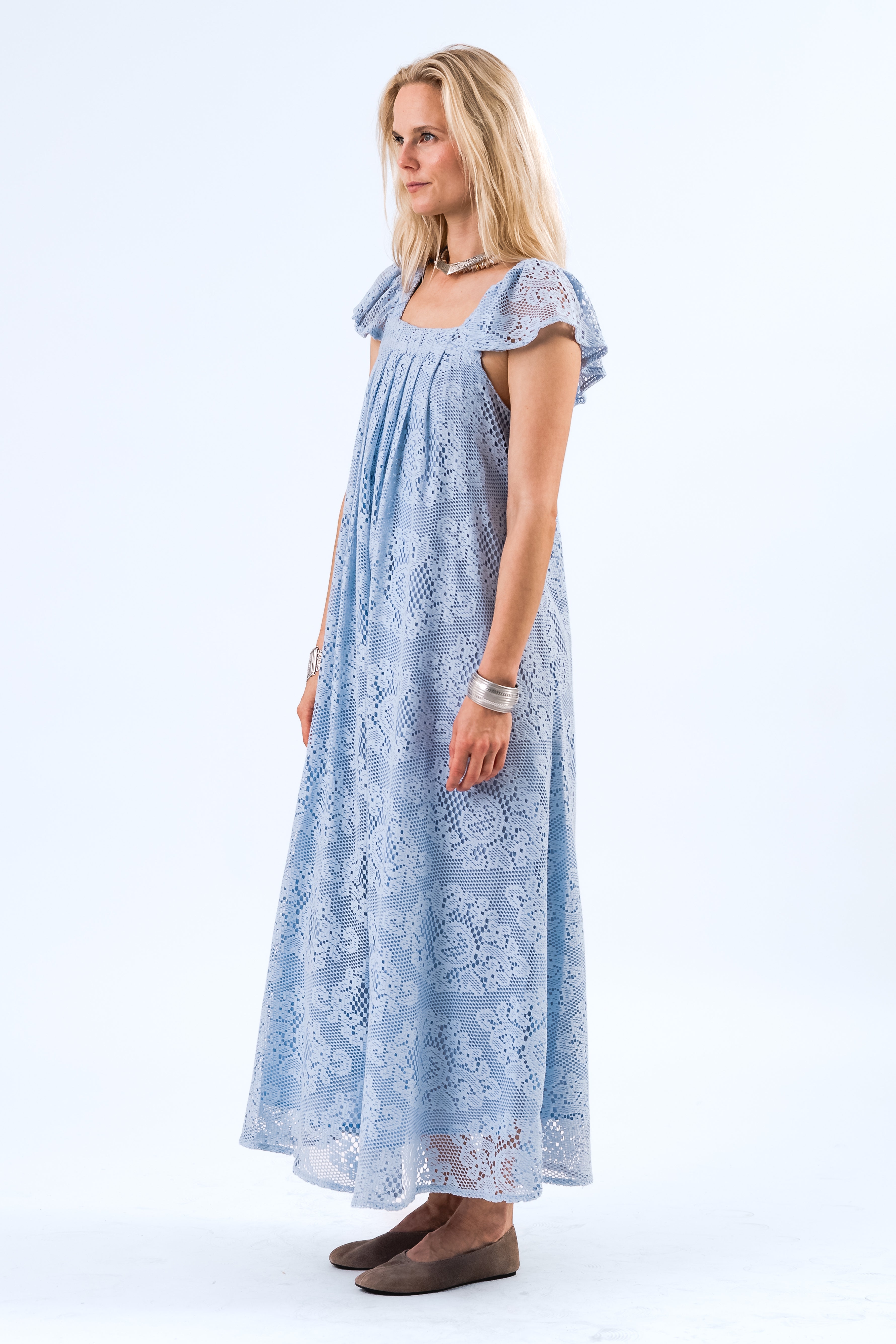 Lollys Laundry MilanLL Midi Kleid Dress Gedämpftes Blau