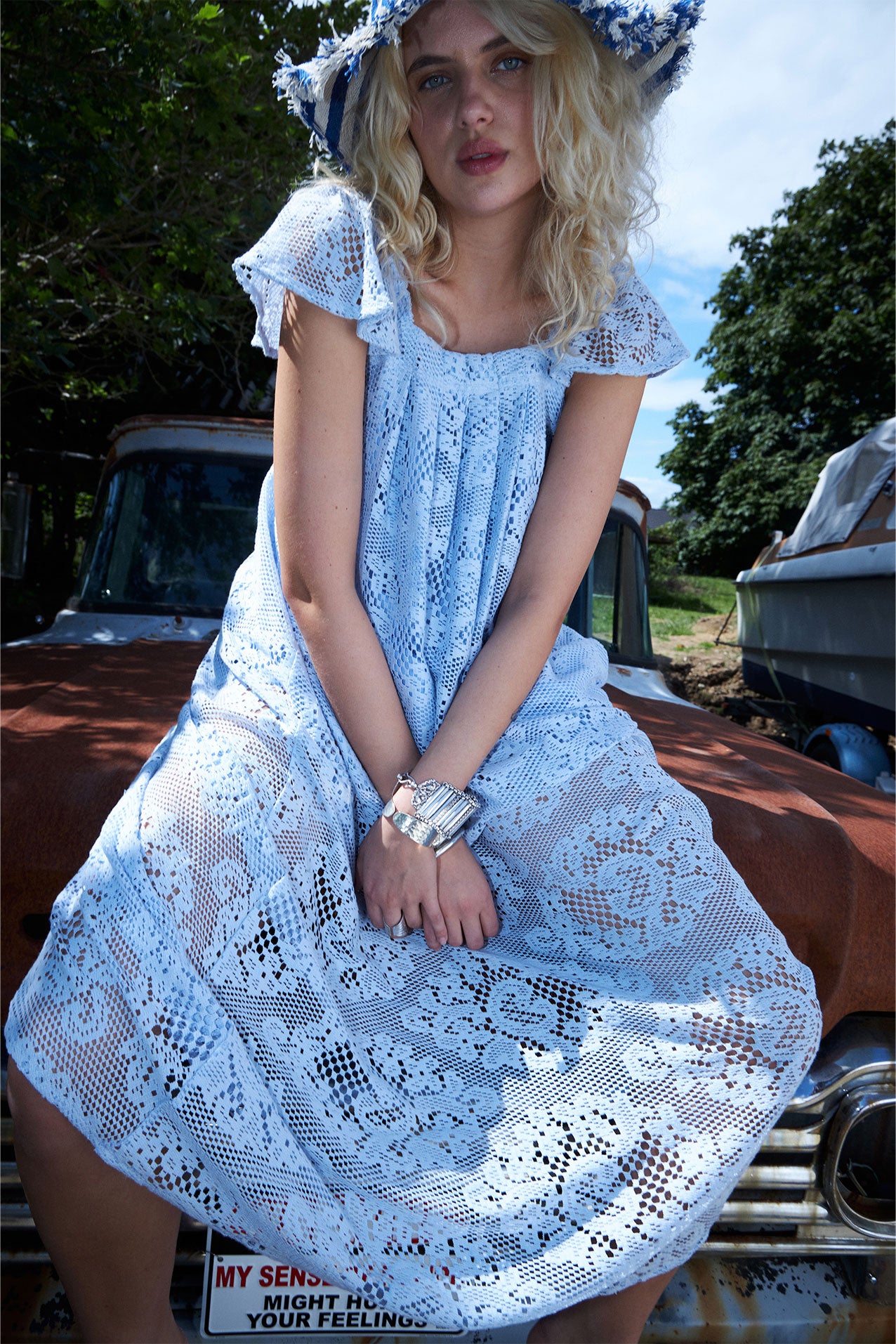 Lollys Laundry MilanLL Midi Kleid Dress Gedämpftes Blau