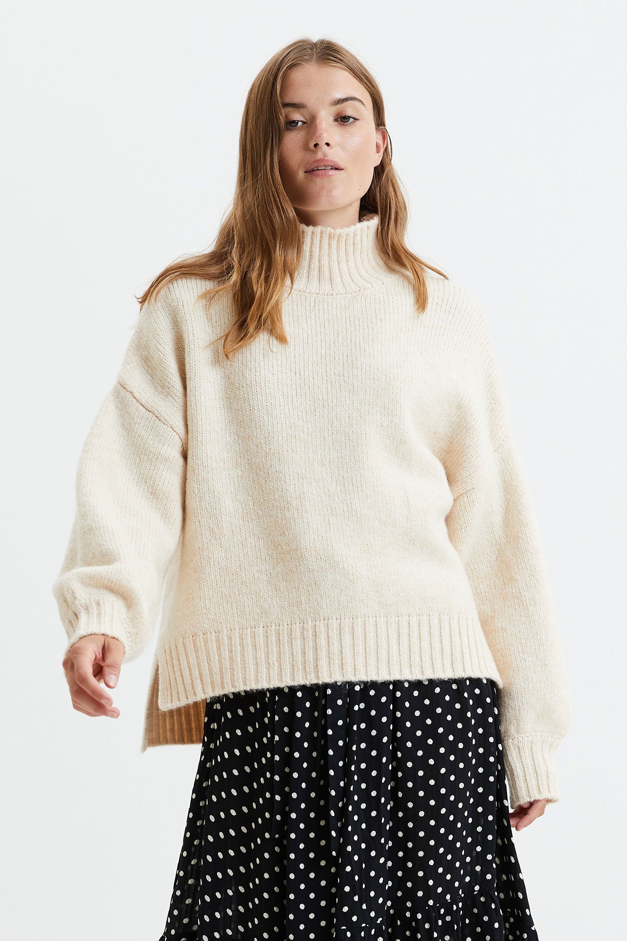 Lollys Laundry Mille Knit Jumper 02 Creme