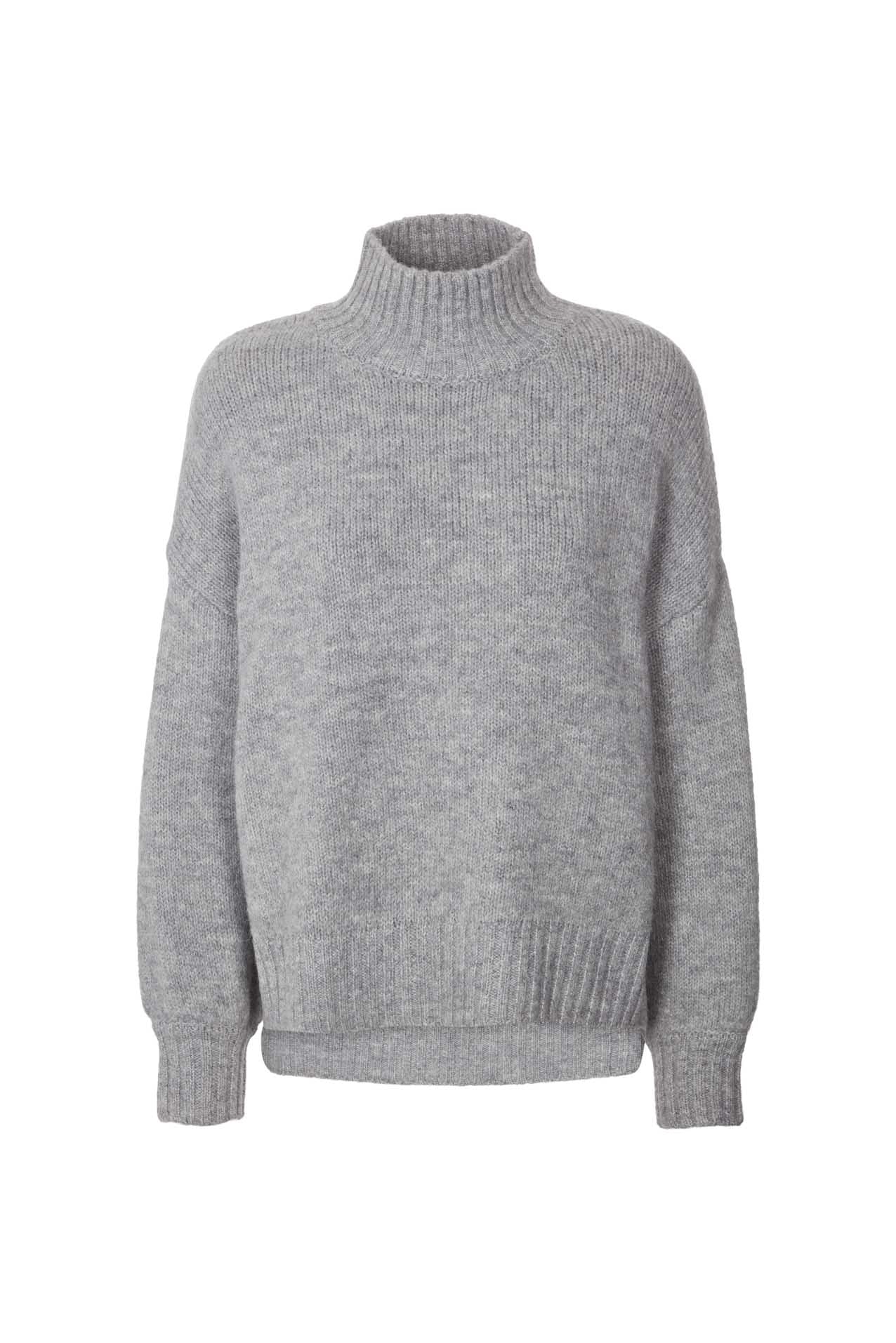 Lollys Laundry Mille Knit Jumper 11 Grey Melange