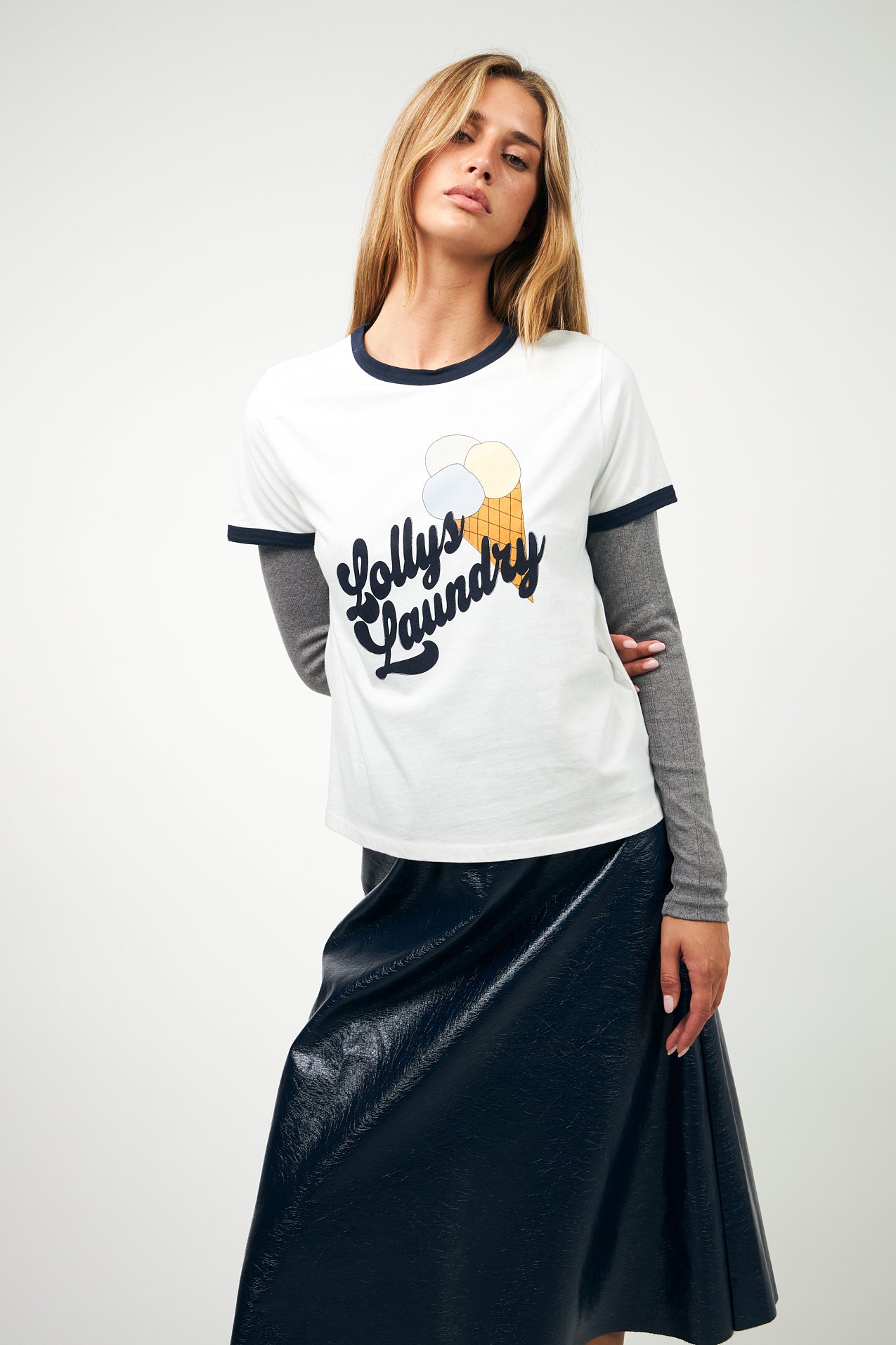 Lollys Laundry MissLL Eiscreme T-Shirt T-shirt Weiß