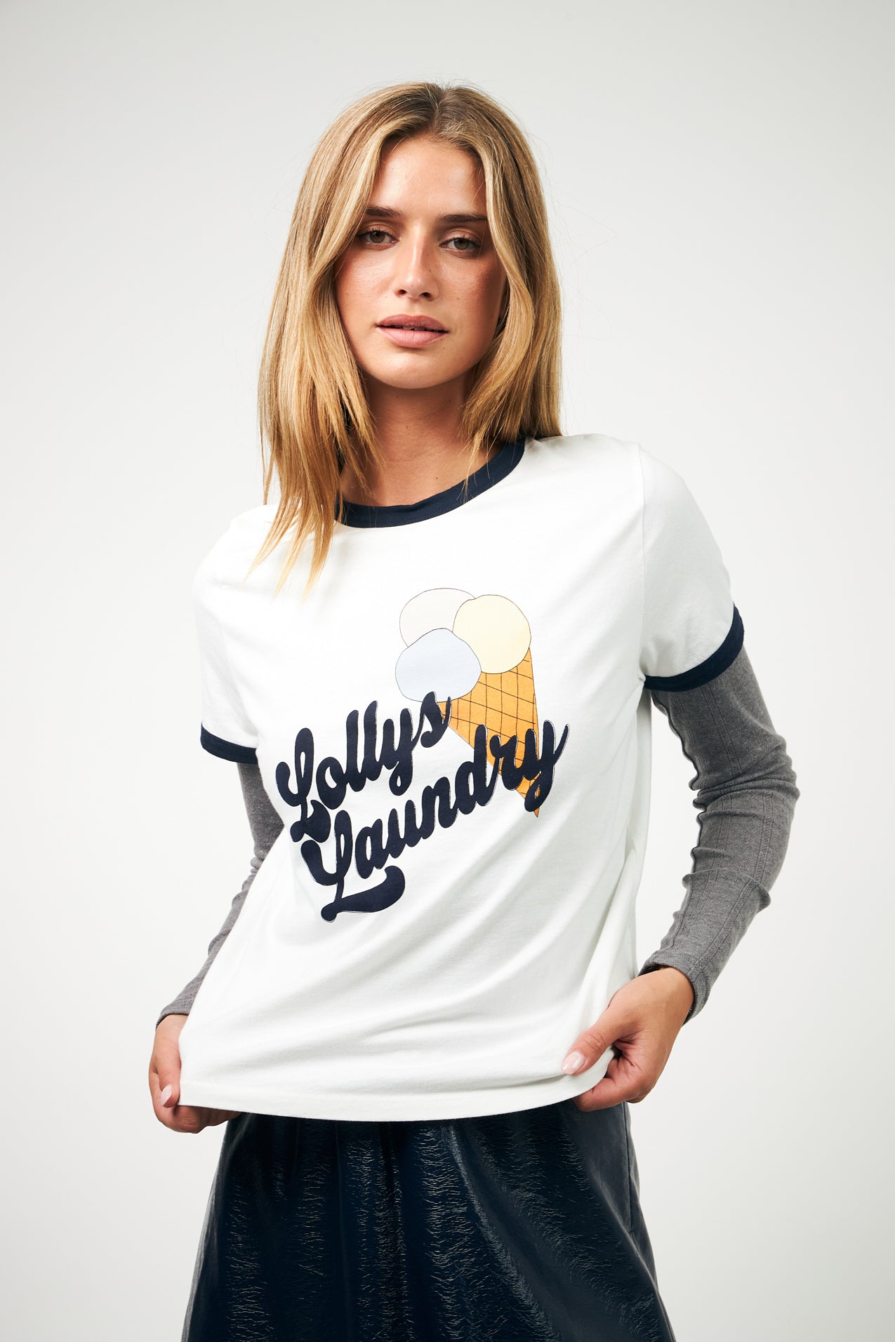 Lollys Laundry MissLL Eiscreme T-Shirt T-shirt Weiß