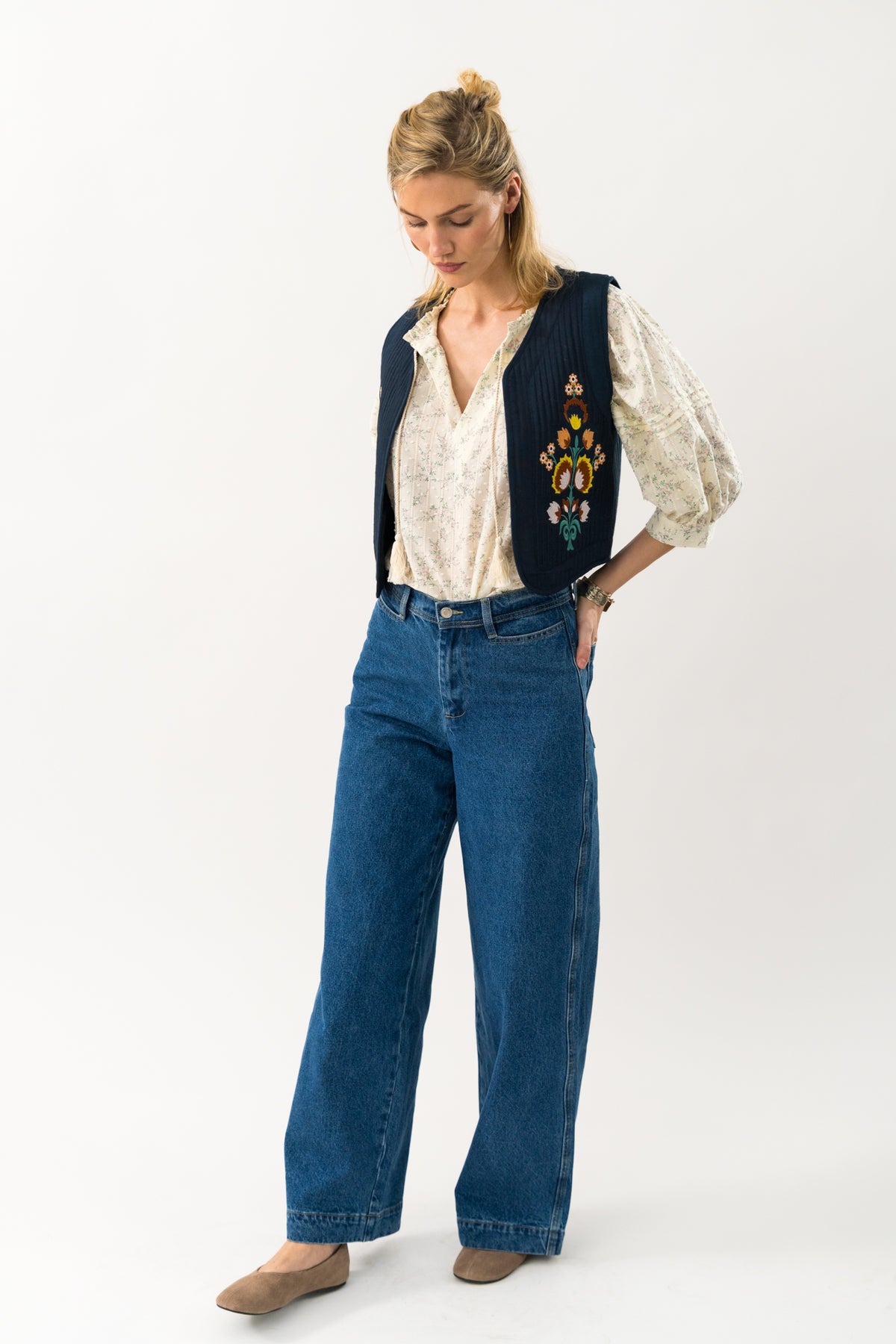 Lollys Laundry MistLL Weste Vest Dunkelblau