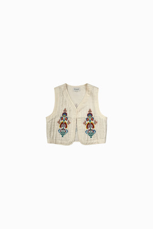 Lollys Laundry MistLL Weste Vest Creme
