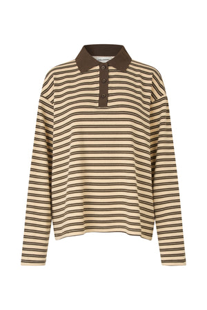 Lollys Laundry MobyLL Polo T-Shirt Sweatshirt Dunkelbraun