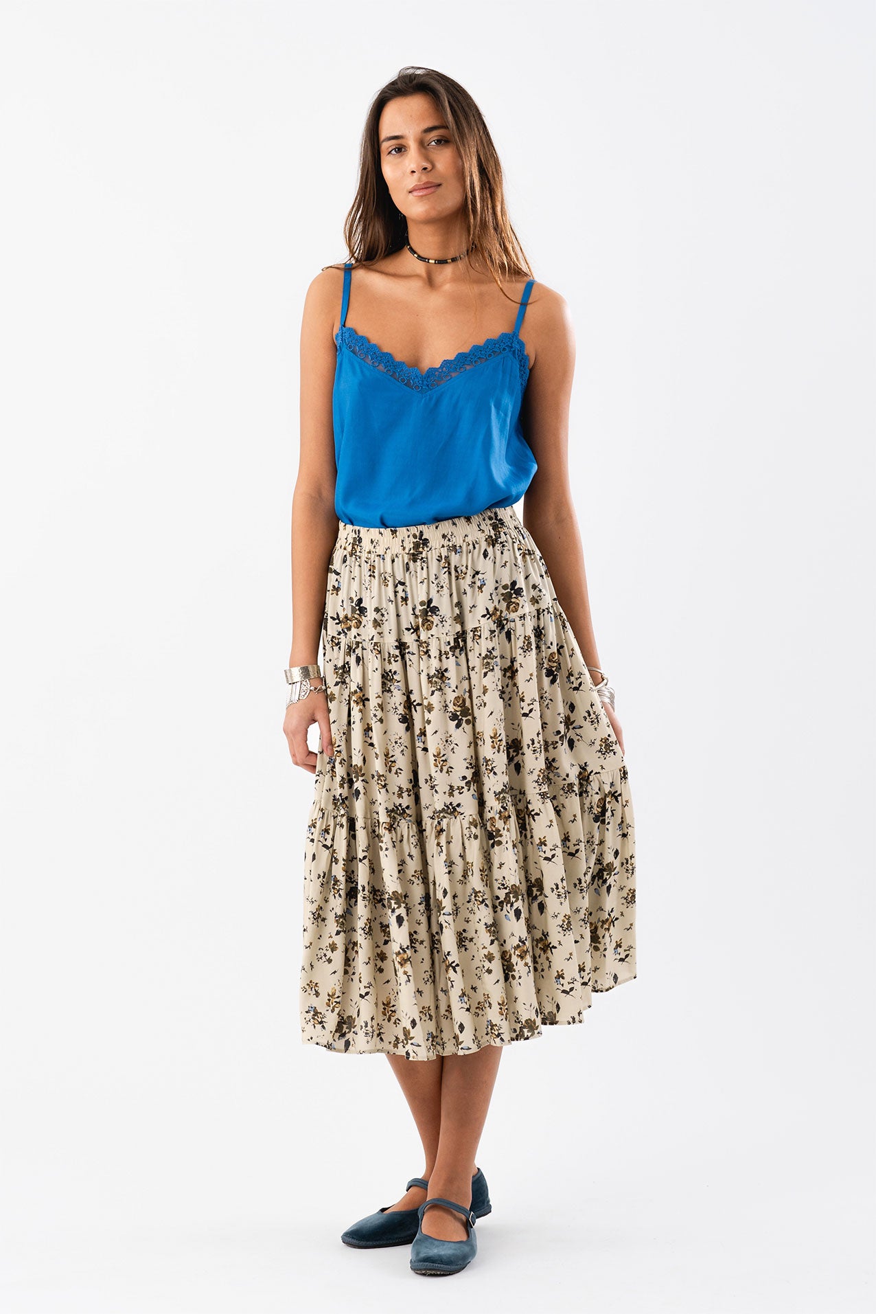 Lollys Laundry MorningLL Maxi Skirt Skirt 74 Flower Print