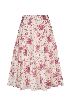 Lollys Laundry MorningLL Midi Rock Skirt Blumenmuster