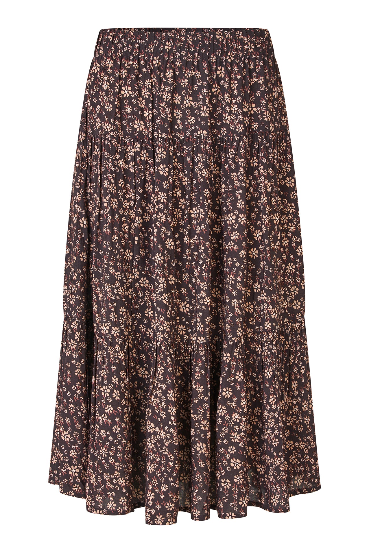Lollys Laundry MorningLL Midi Röcke Skirt 87 Dark Mokka