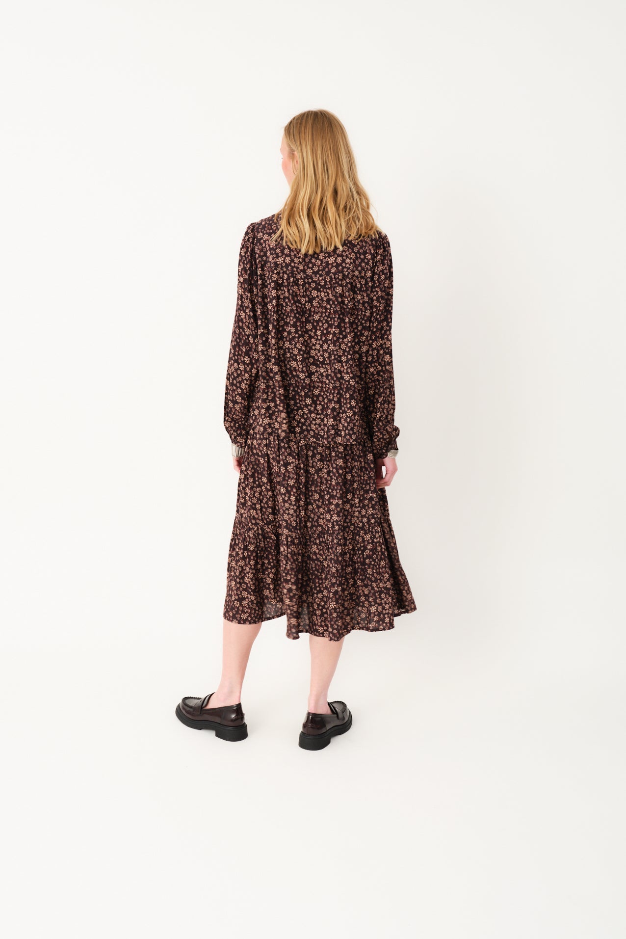 Lollys Laundry MorningLL Midi Röcke Skirt 87 Dark Mokka