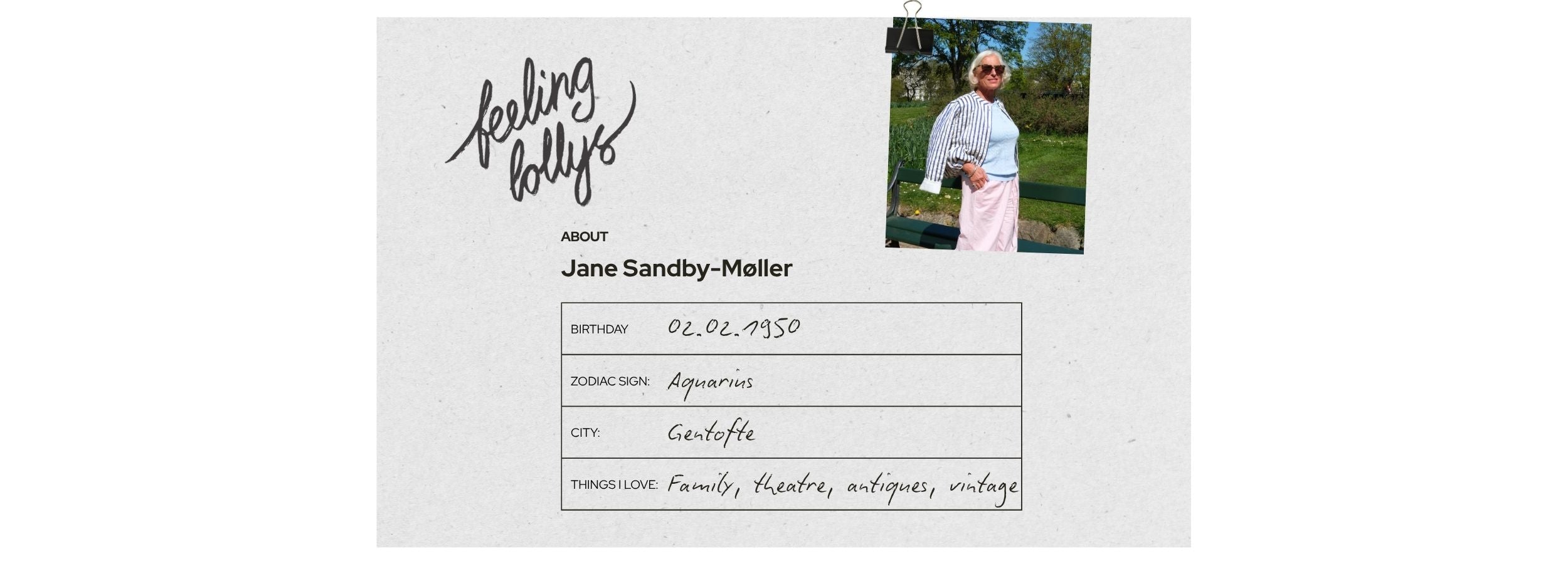 information über jane und ein bild von ihr 