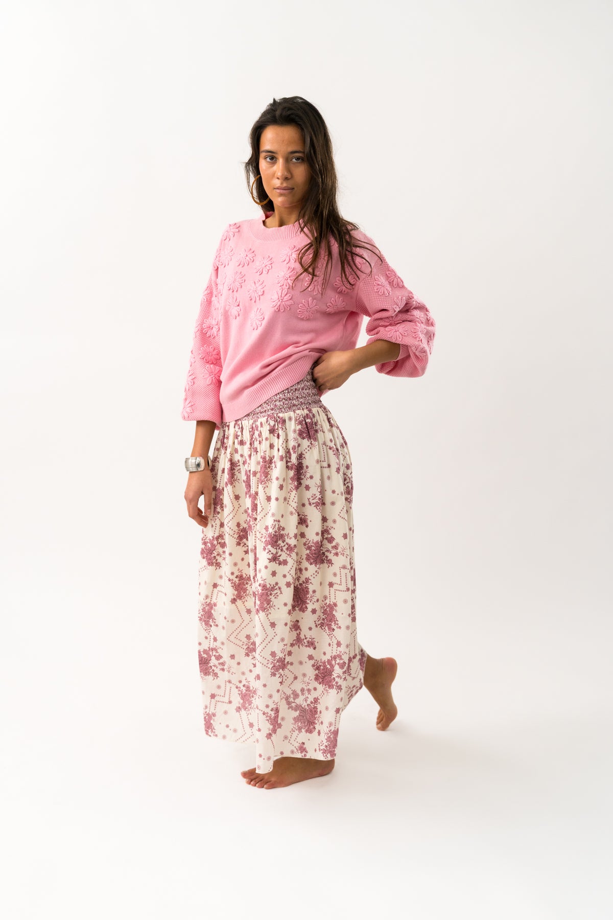 Lollys Laundry MusaLL Strickpullover Jumper Neon pink