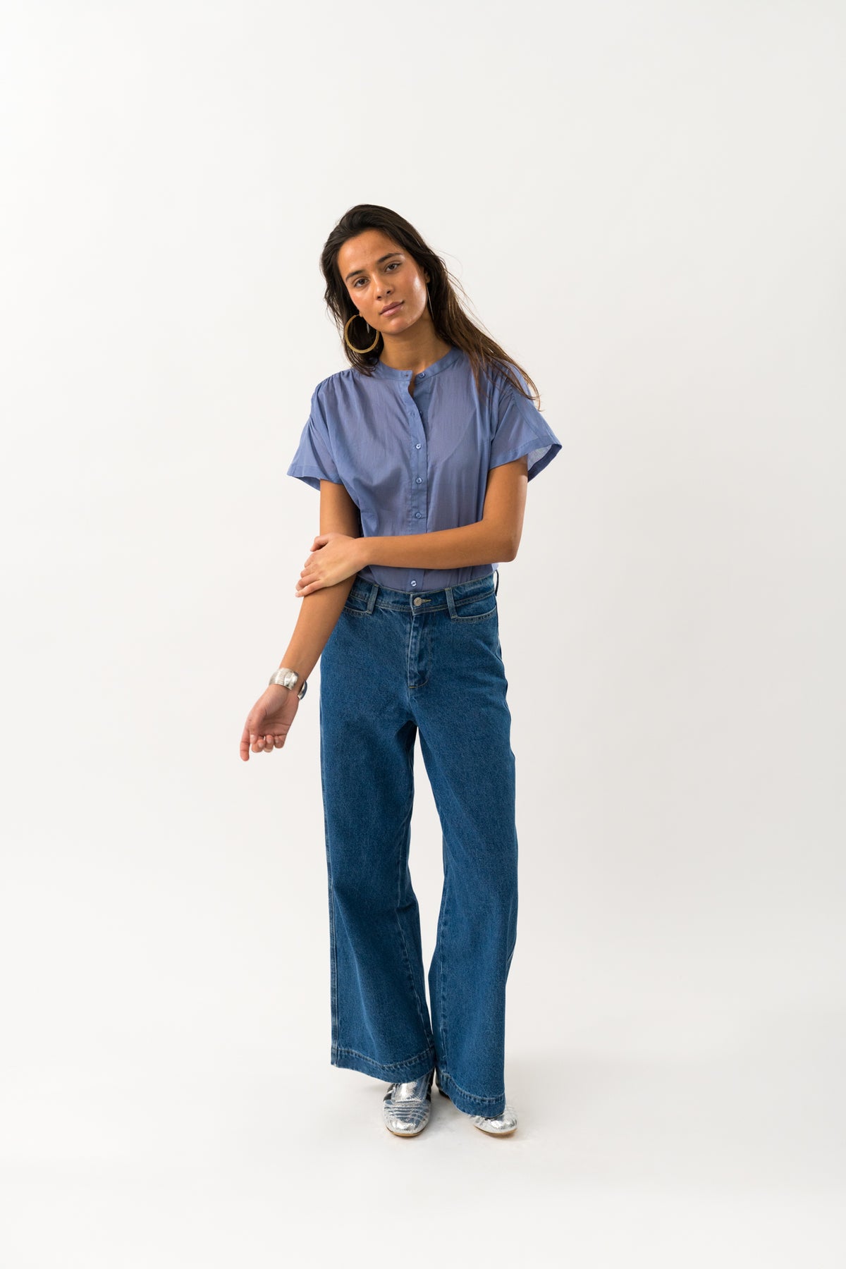 Lollys Laundry MyaLL Hemdbluse Shirt Blau