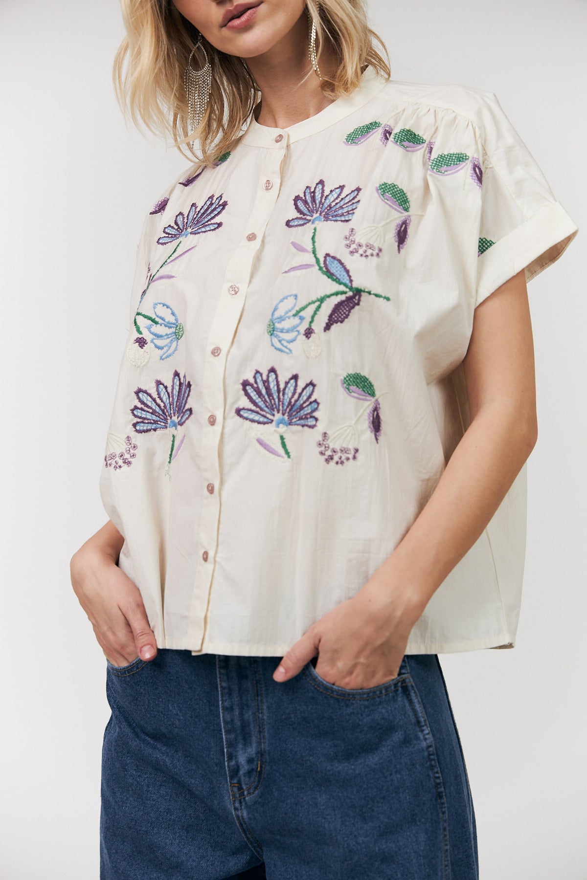 Lollys Laundry MyaLL Hemdbluse Shirt Creme