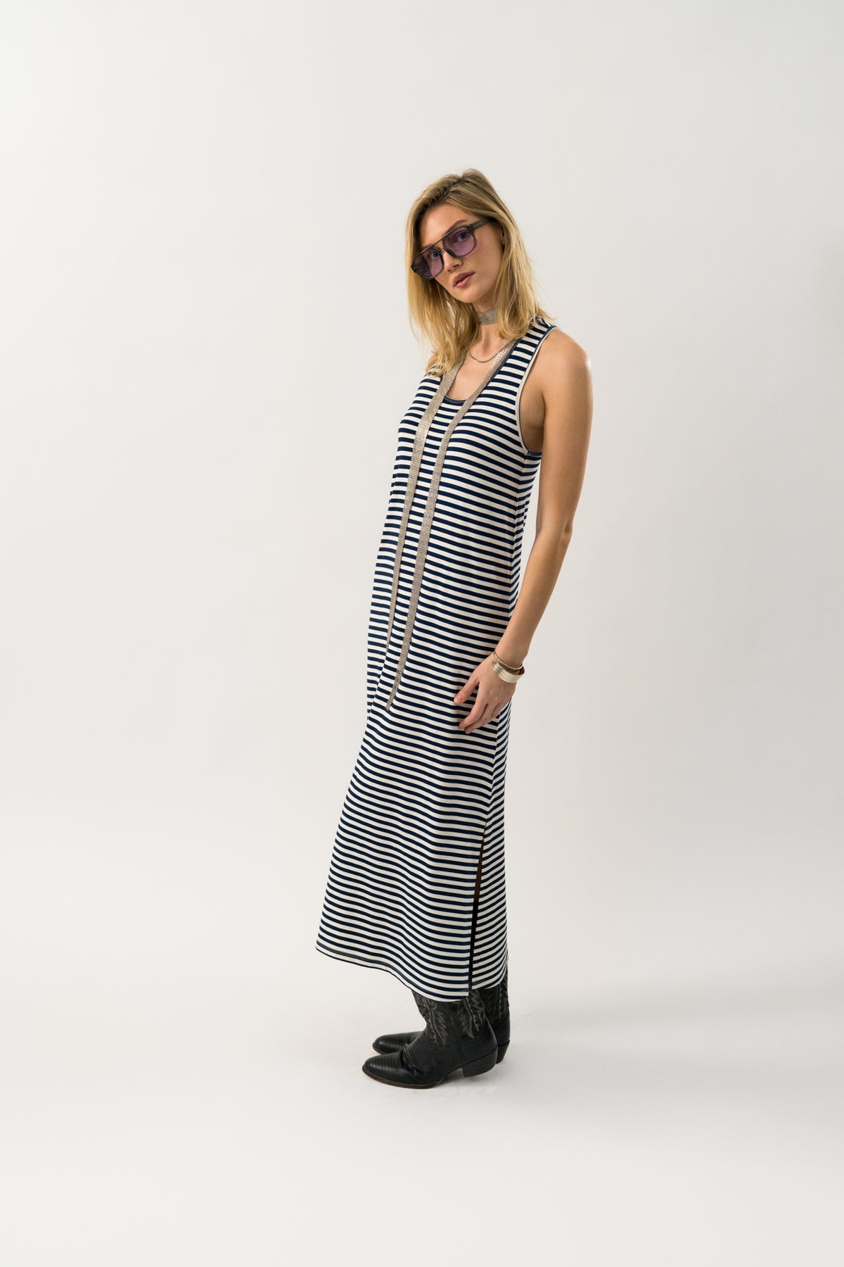 Lollys Laundry MylaLL Maxi Kleid Dress Dunkelblau