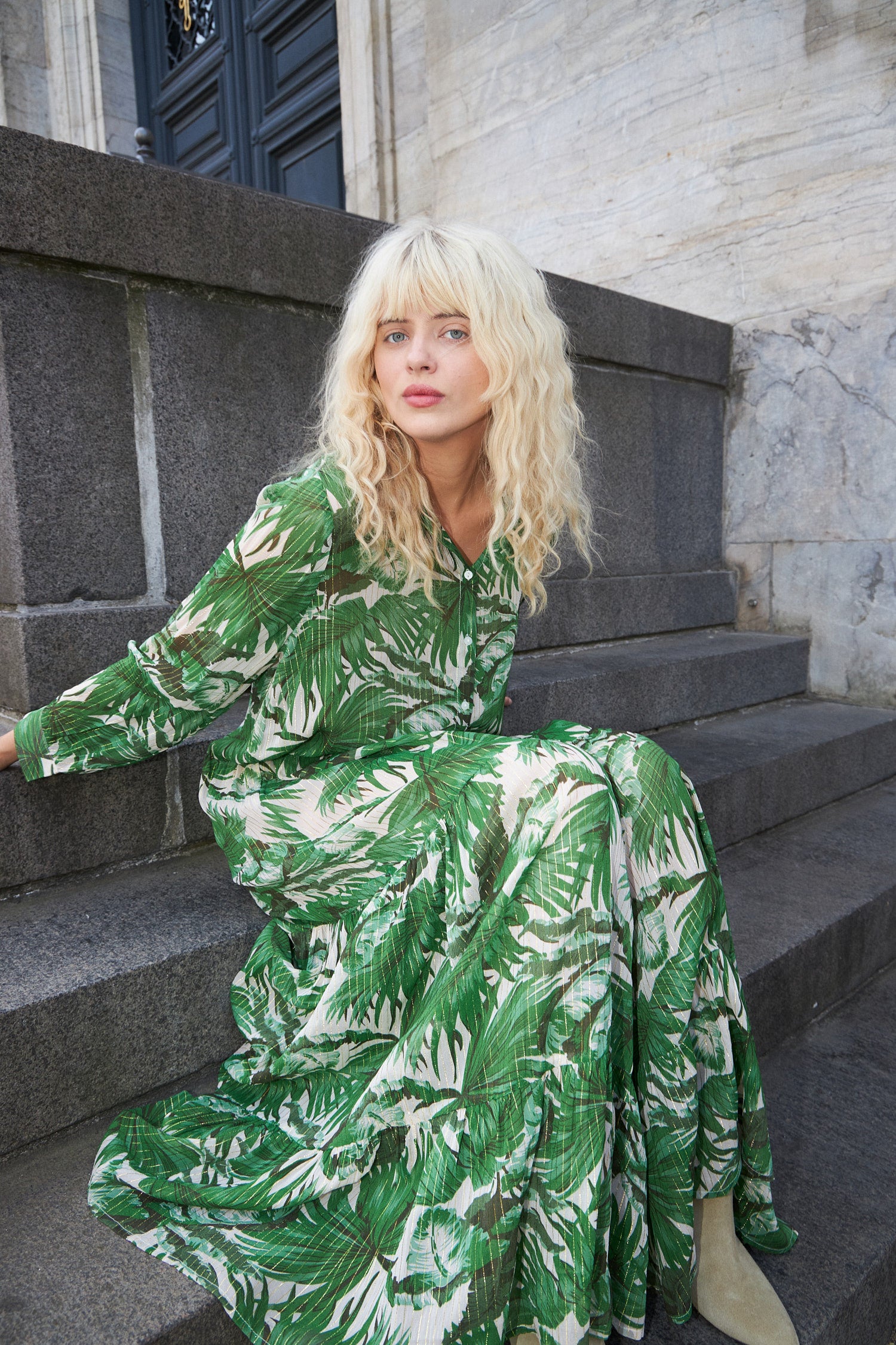 NeeLL Maxi Dress LS - Green