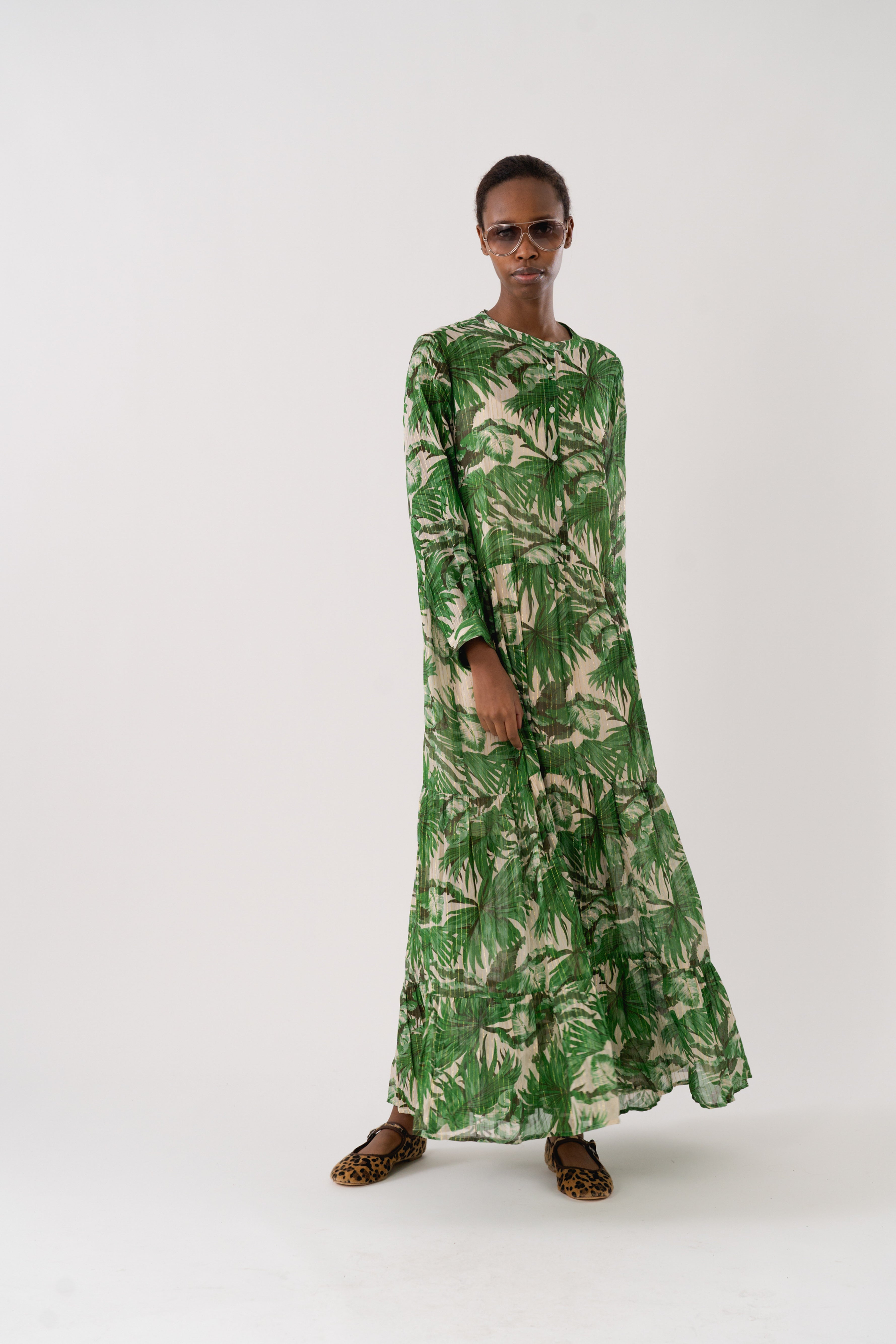 NeeLL Maxi Dress LS - Green