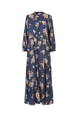 Lollys Laundry NeeLL Maxi Dress LS Dress Dunkelblau