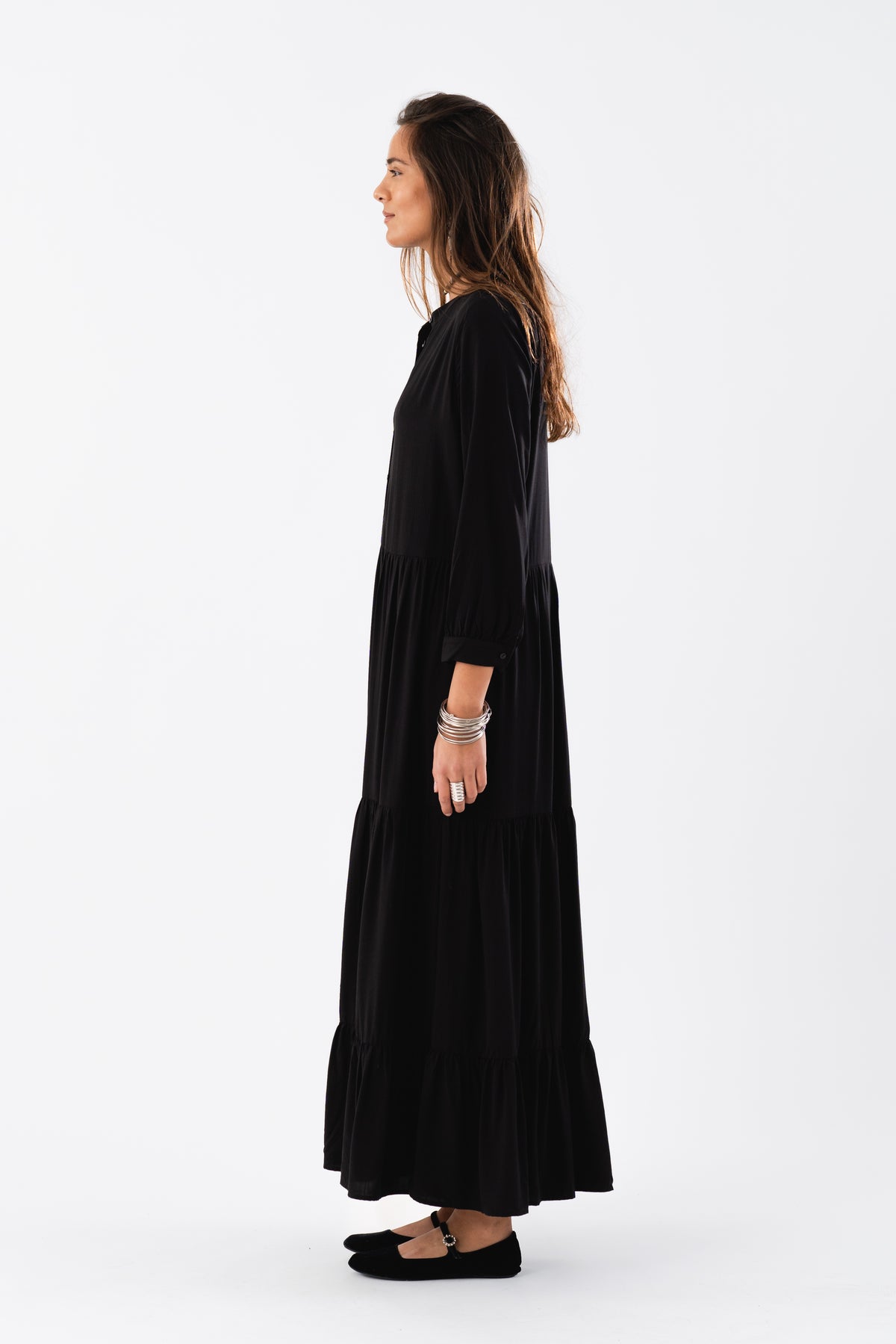 Lollys Laundry NeeLL Maxi Dress LS Dress Schwarz
