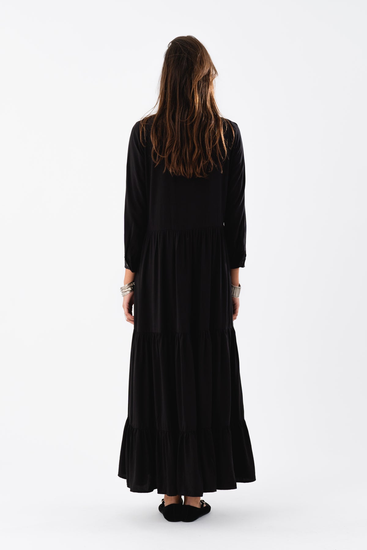 Lollys Laundry NeeLL Maxi Dress LS Dress Schwarz