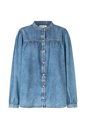 Lollys Laundry NickyLL Hemdbluse Shirt 100 Washed Denim