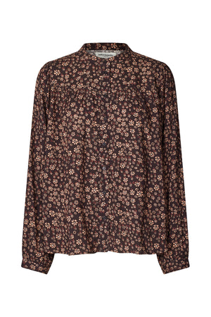 Lollys Laundry NickyLL Hemdbluse Shirt Dunkelbraun