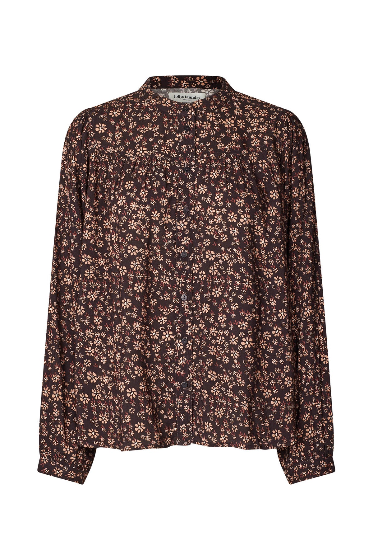 Lollys Laundry NickyLL Hemdbluse Shirt Dunkelbraun