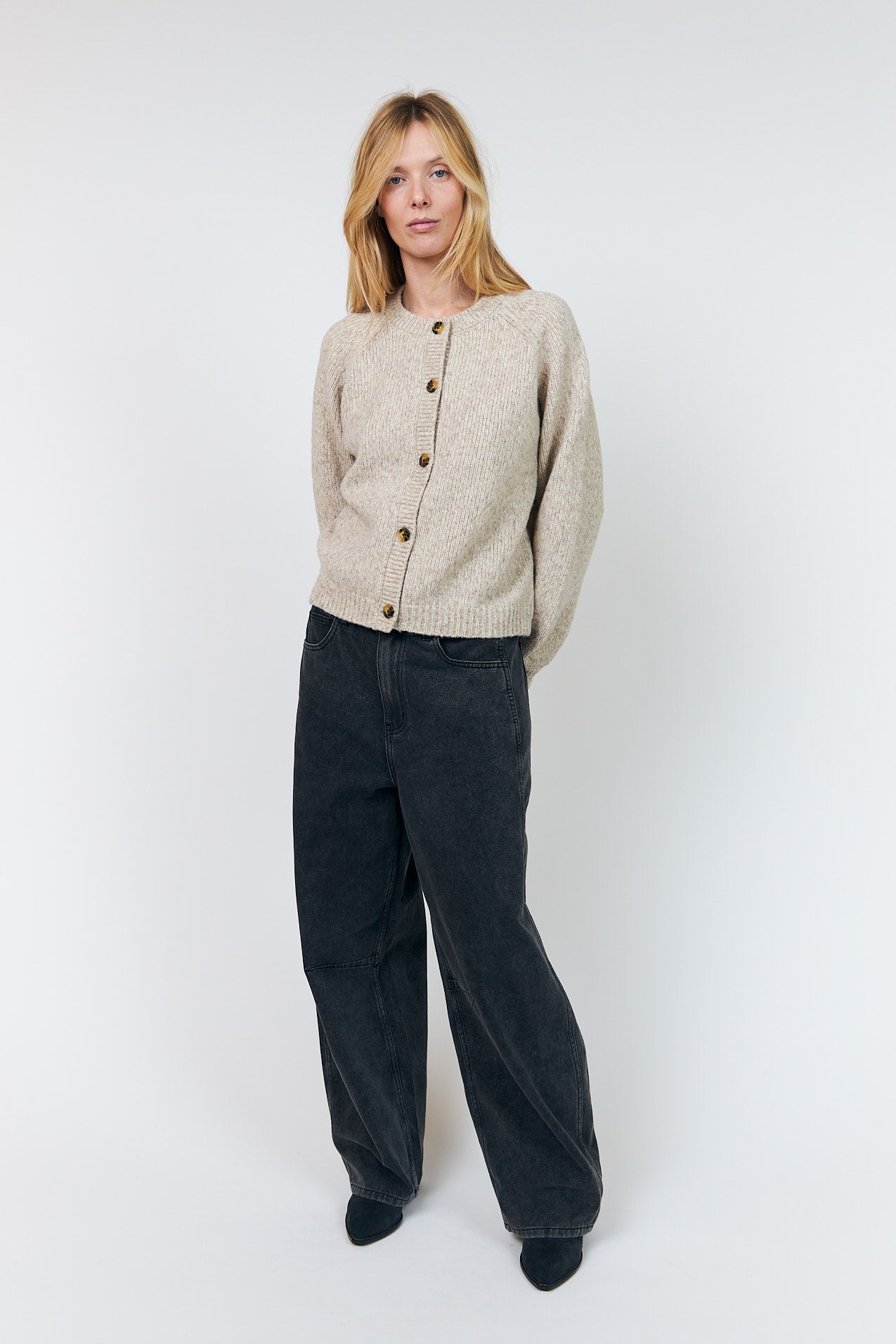 Lollys Laundry NovaLL Strickjacke Cardigan Creme