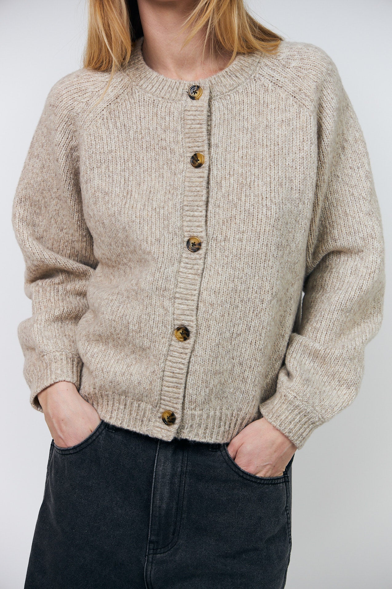 Lollys Laundry NovaLL Strickjacke Cardigan Creme